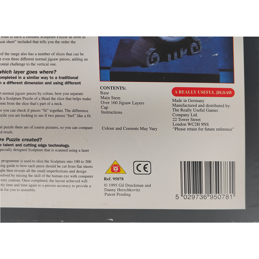 Sculpture Puzzles 3D Vertical Jigsaw The Clock Really Useful Games 1995 – Board Game, Vintage Brands, -, 1995, pre-owned collector piece, Uncanny Collectibles Dublin Ireland