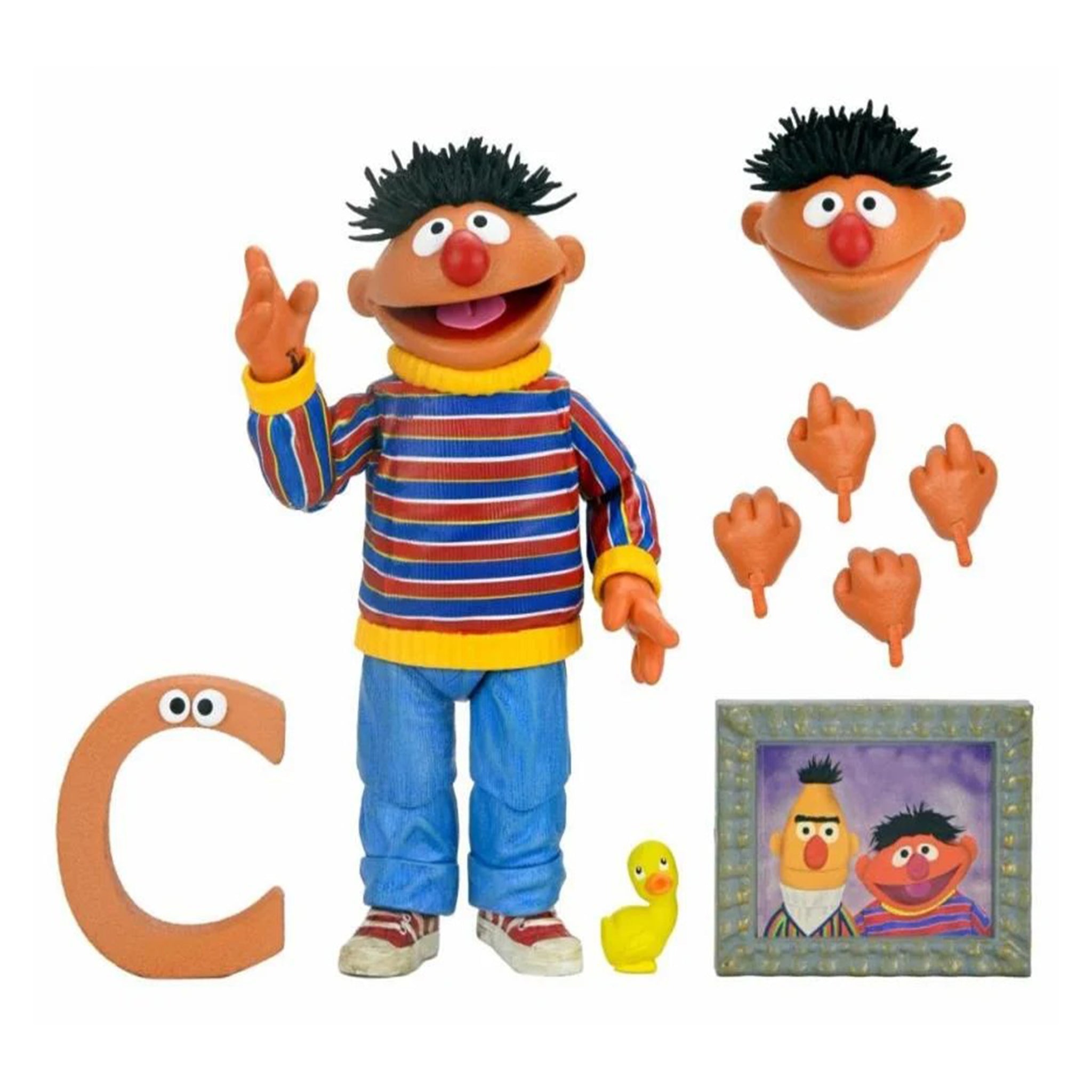 NECA Sesame Street Ultimate Ernie Action Figure 17cm – TV Icons & Heroes, NECA, 17 cm, brand new collector item, Uncanny Collectibles Dublin Ireland