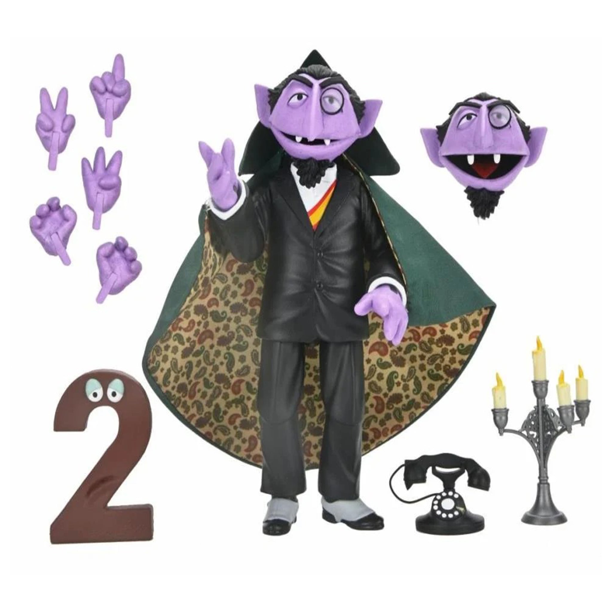 NECA Sesame Street Ultimate The Count Action Figure 17cm – TV Icons & Heroes, NECA, 17 cm, brand new collector item, Uncanny Collectibles Dublin Ireland