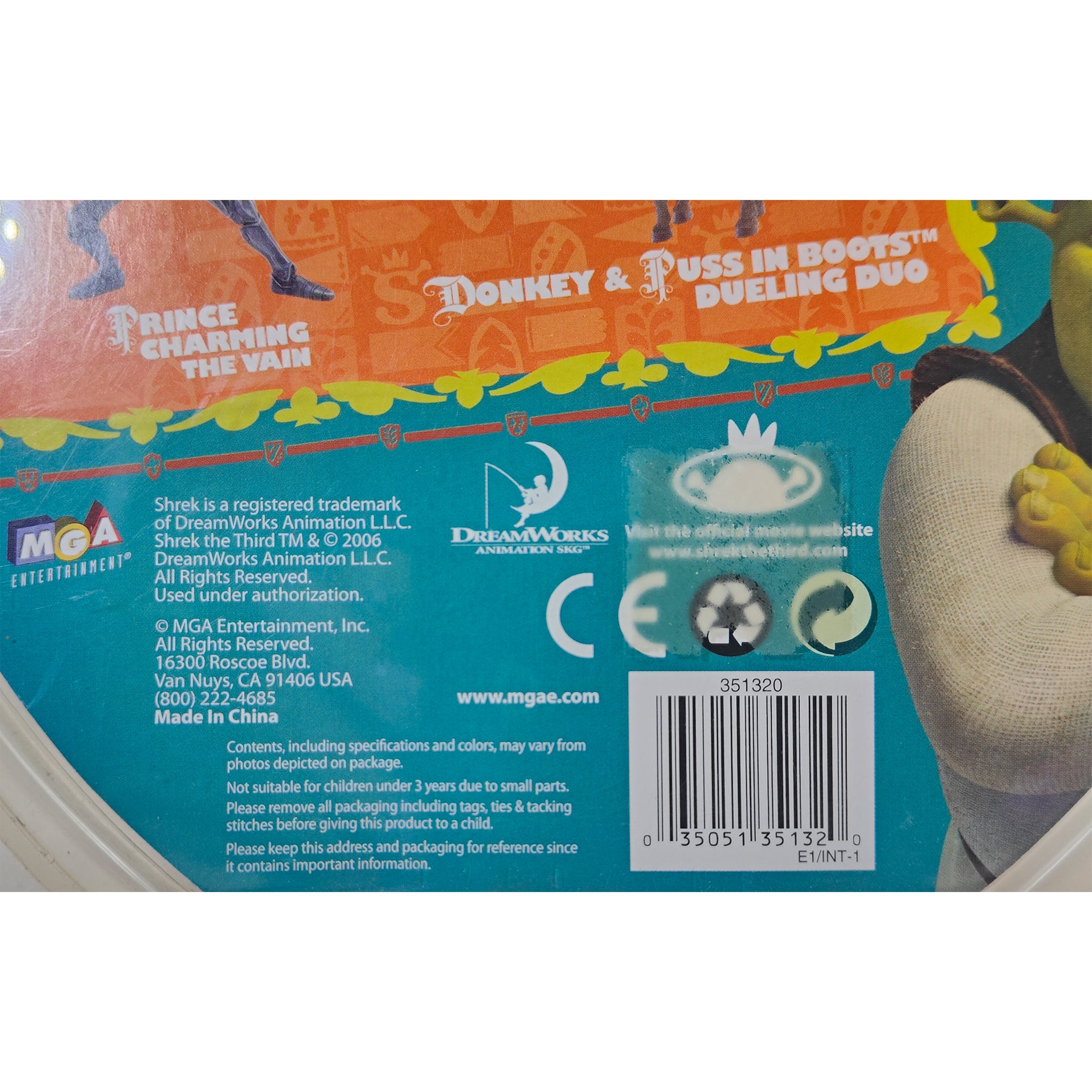 Shrek Prince Charming the Vain Dreamworks Action Figure 2006 15cm – Movie Icons & Heroes, Vintage Brands, 15 cm, 2006, pre-owned collector piece, Uncanny Collectibles Dublin Ireland