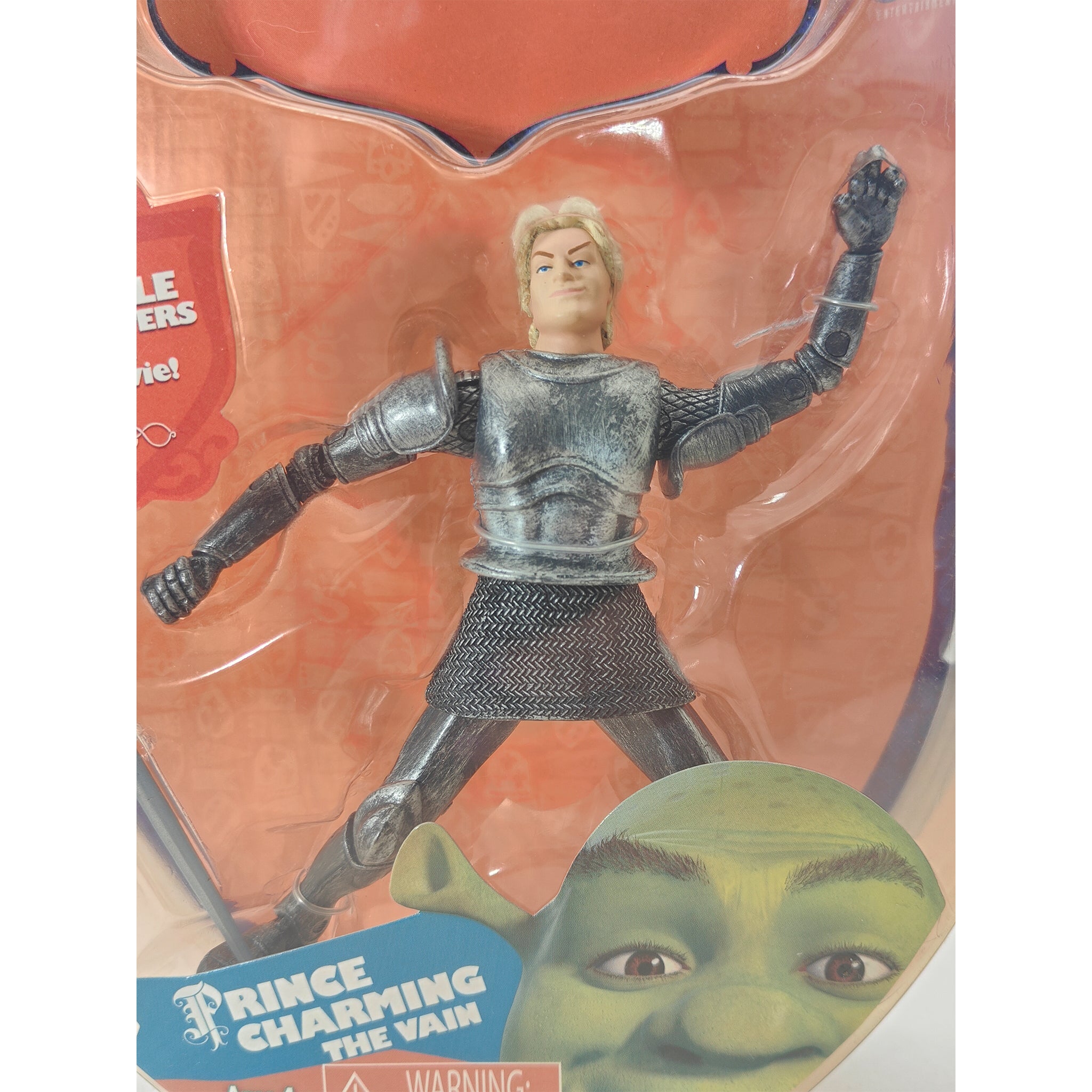 Shrek Prince Charming the Vain Dreamworks Action Figure 2006 15cm – Movie Icons & Heroes, Vintage Brands, 15 cm, 2006, pre-owned collector piece, Uncanny Collectibles Dublin Ireland