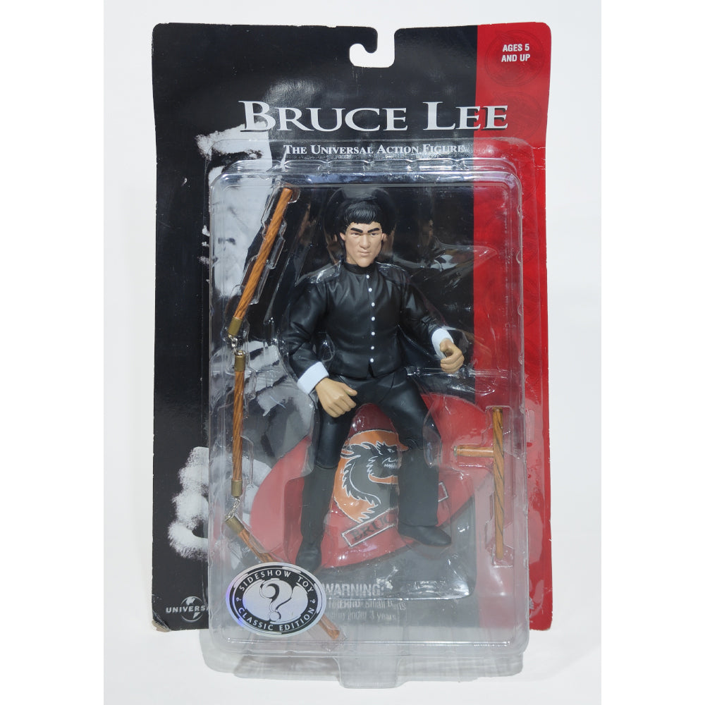 Sideshow Toys Bruce Lee Black Outfit 18 cm Universal Action Figure – Movie Icons & Heroes, Sideshow Collectibles, 18 cm, 1998, pre-owned collector piece, Uncanny Collectibles Dublin Ireland