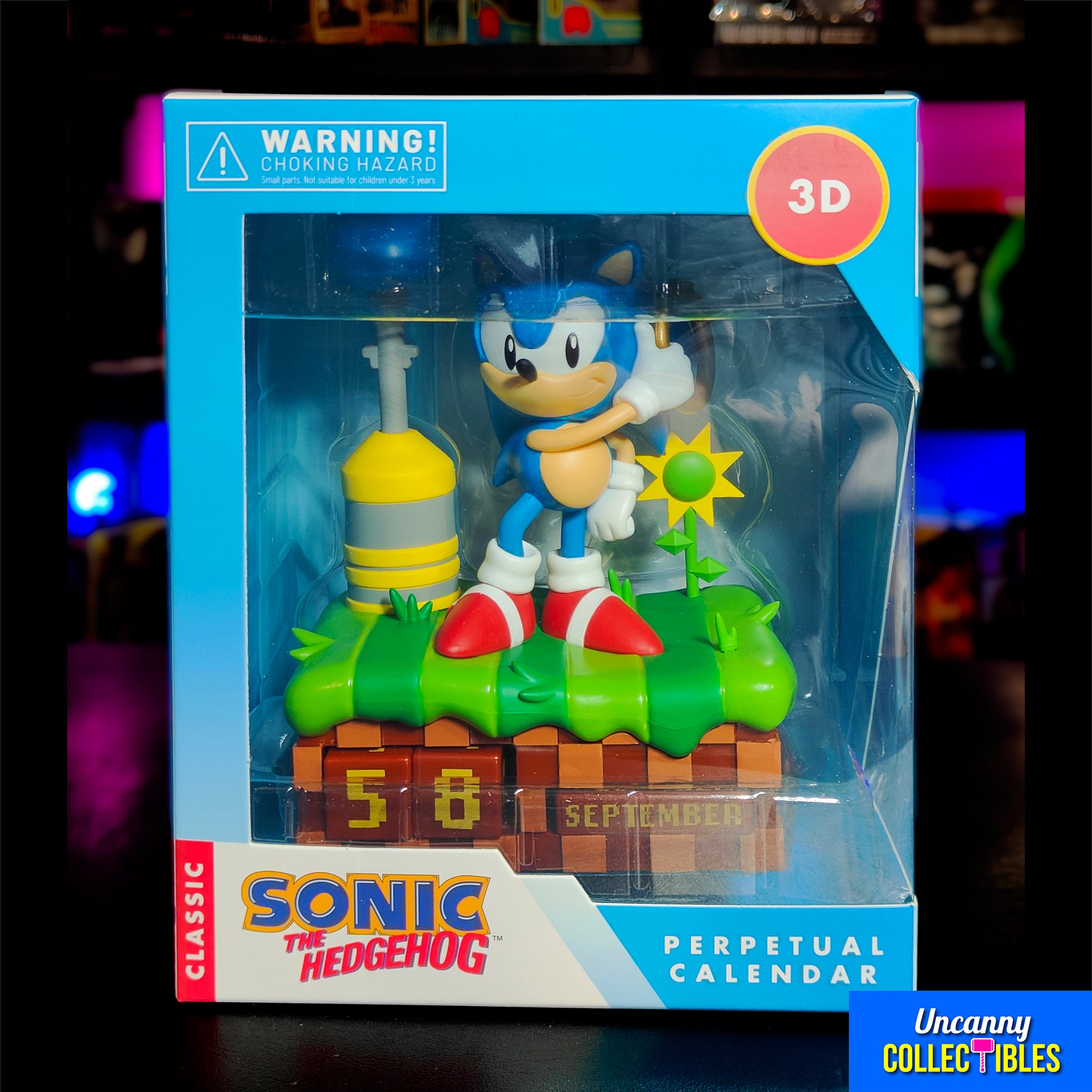 Sonic the Hedgehog 3D Perpetual Calendar Grupo Erik – Video Game Characters, Grupo Erik, 16 cm, brand new collector item, Uncanny Collectibles Dublin Ireland
