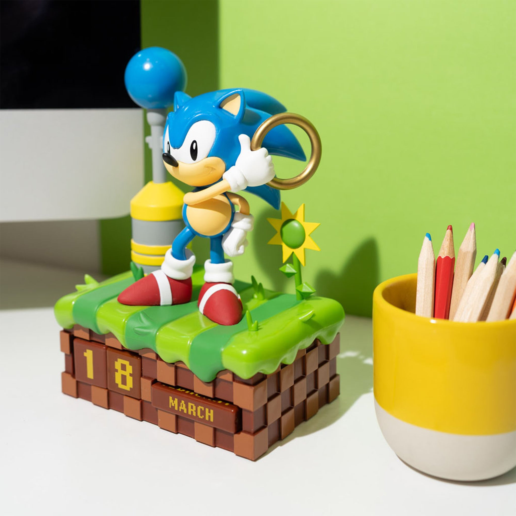 Sonic the Hedgehog 3D Perpetual Calendar Grupo Erik – Video Game Characters, Grupo Erik, 16 cm, brand new collector item, Uncanny Collectibles Dublin Ireland