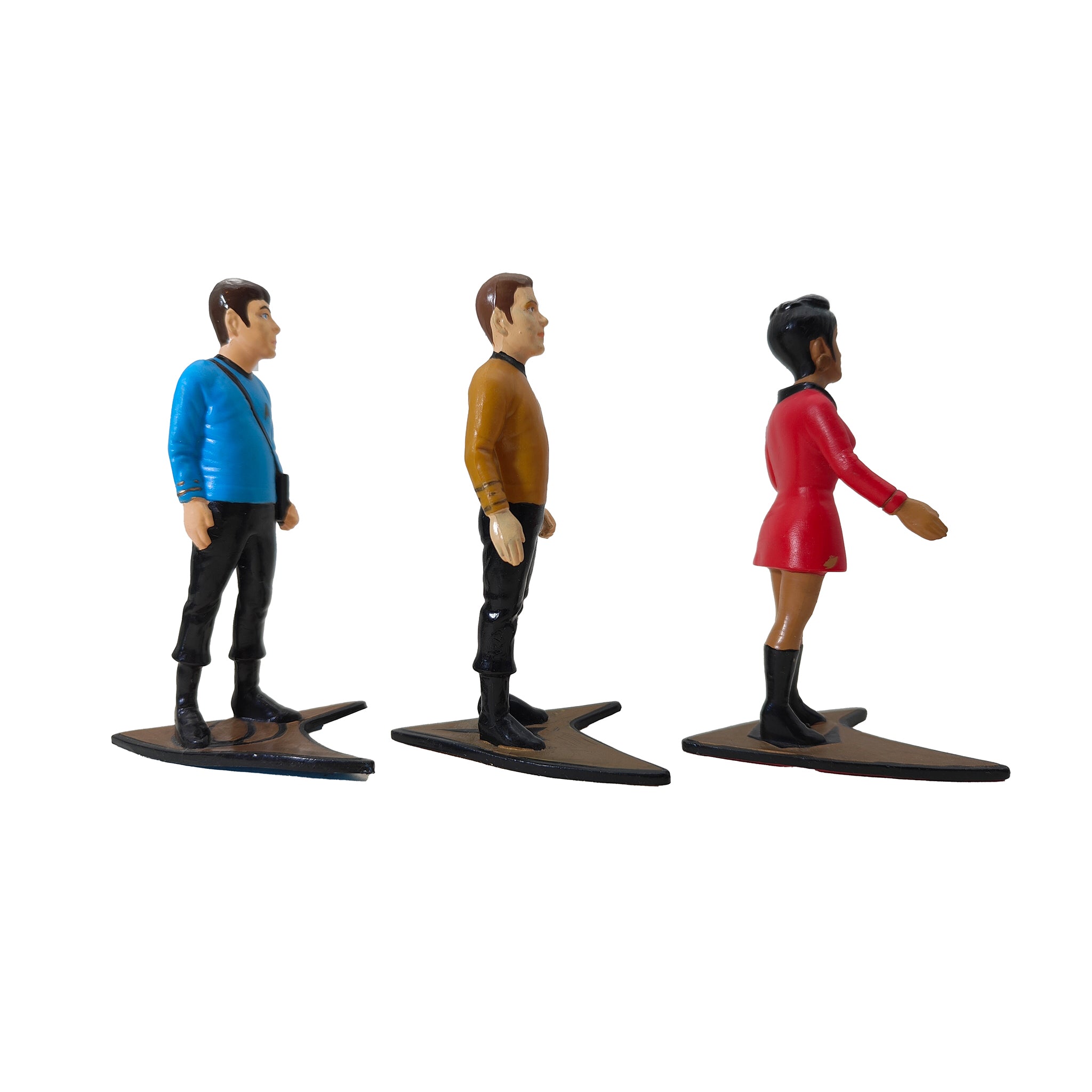 Star Trek 1991 Hamilton Collection Kirk Spock McCoy Uhura Scotty Sulu Chekov PVC Figures – TV Icons & Heroes, Vintage Brands, 9 cm, 1991, pre-owned collector piece, Uncanny Collectibles Dublin Ireland