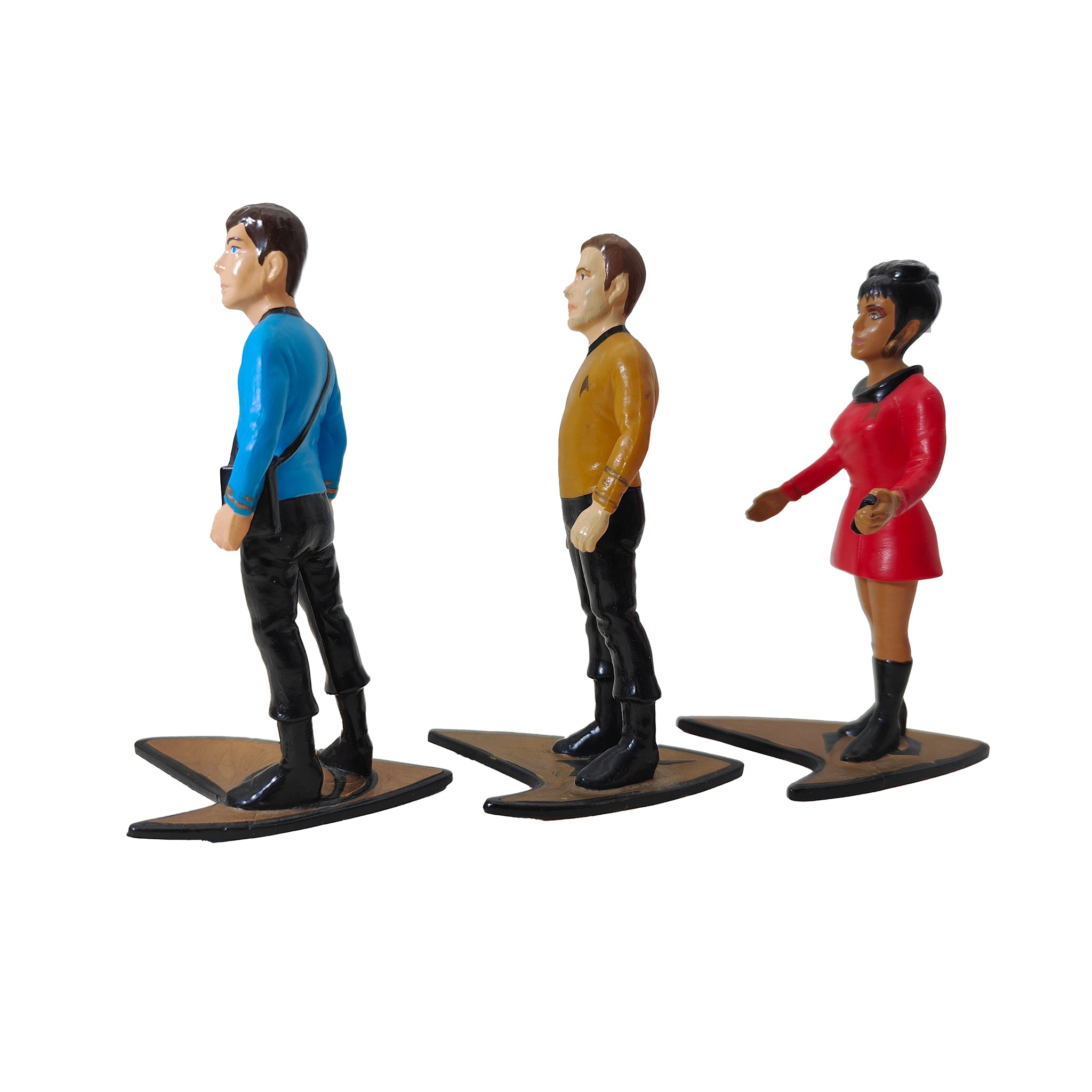 Star Trek 1991 Hamilton Collection Kirk Spock McCoy Uhura Scotty Sulu Chekov PVC Figures – TV Icons & Heroes, Vintage Brands, 9 cm, 1991, pre-owned collector piece, Uncanny Collectibles Dublin Ireland