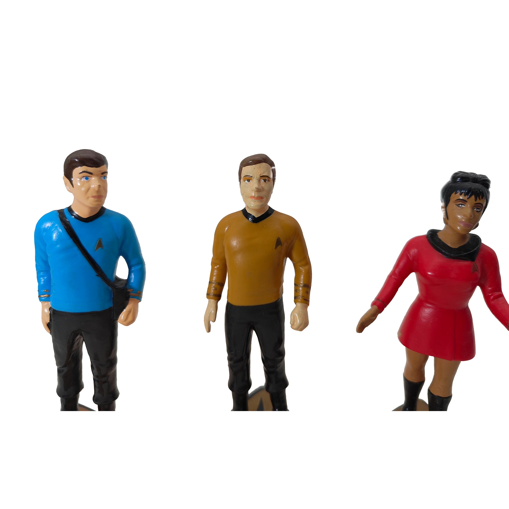 Star Trek 1991 Hamilton Collection Kirk Spock McCoy Uhura Scotty Sulu Chekov PVC Figures – TV Icons & Heroes, Vintage Brands, 9 cm, 1991, pre-owned collector piece, Uncanny Collectibles Dublin Ireland