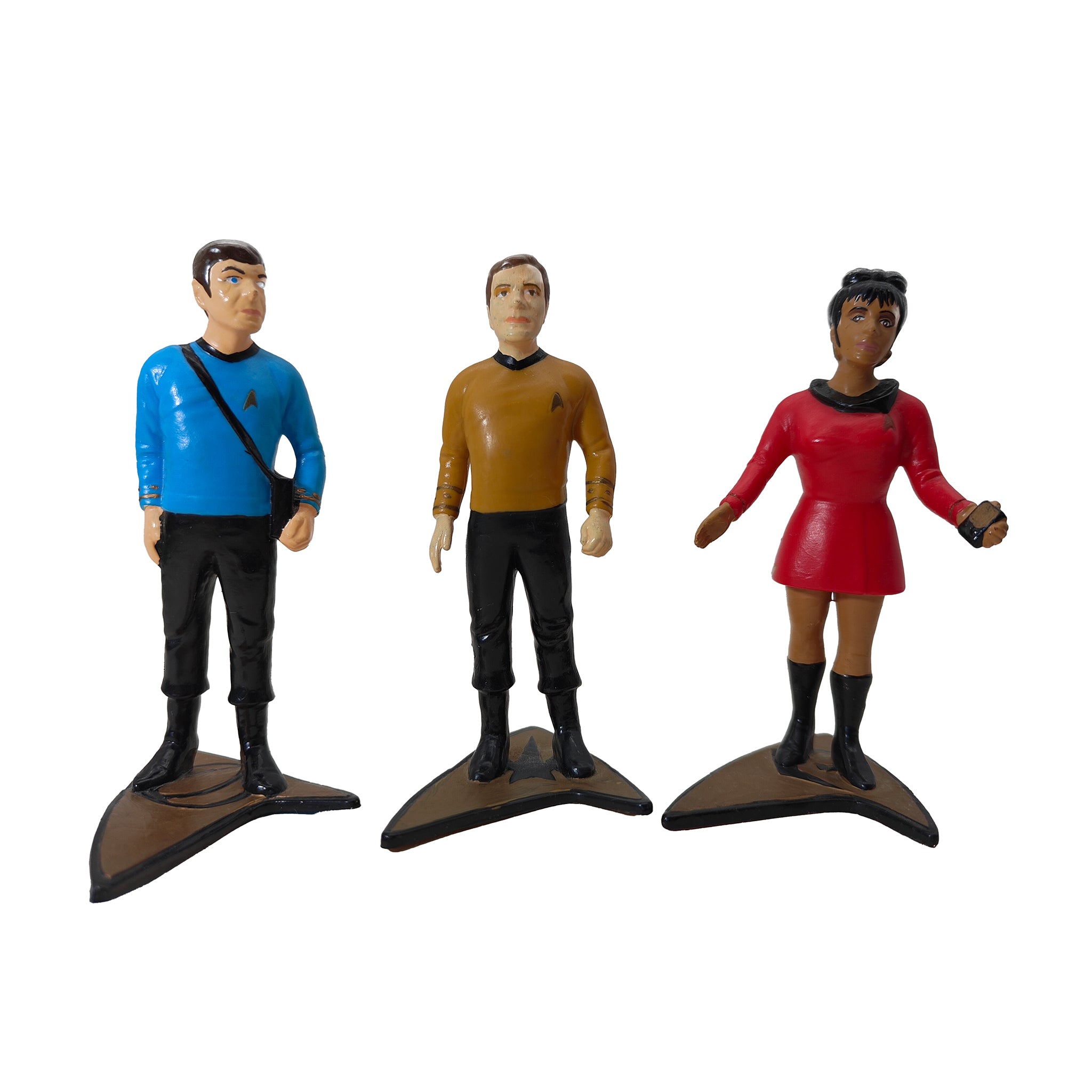 Star Trek 1991 Hamilton Collection Kirk Spock McCoy Uhura Scotty Sulu Chekov PVC Figures