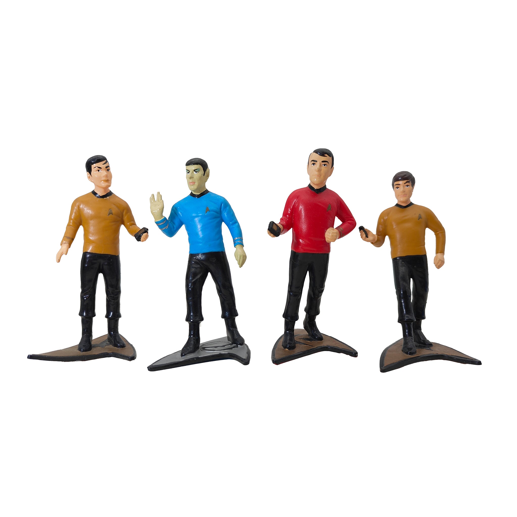 Star Trek 1991 Hamilton Collection Kirk Spock McCoy Uhura Scotty Sulu Chekov PVC Figures