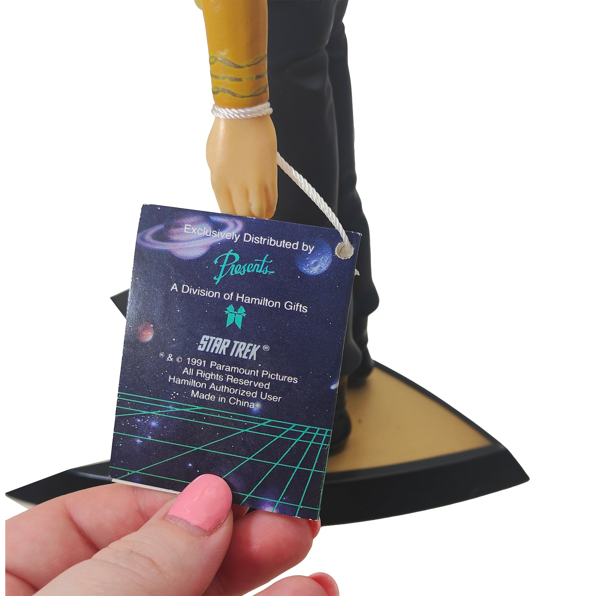 Star Trek Captain James T Kirk Figure Hamilton Gifts  1991 – TV Icons & Heroes, Vintage Brands, 26 cm, 1991, pre-owned collector piece, Uncanny Collectibles Dublin Ireland