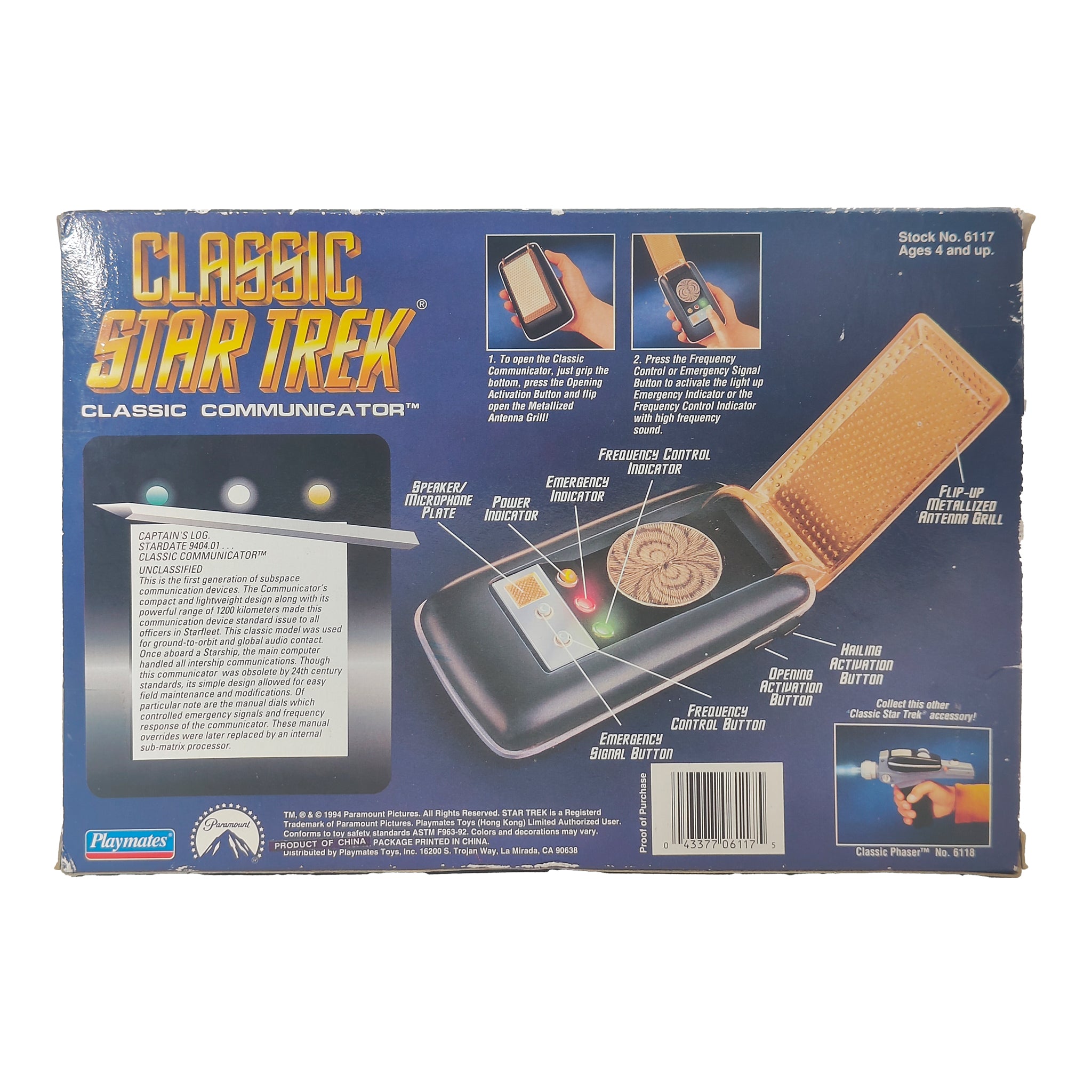 Star Trek Classic Communicator Playmates Toys 1994 Collectors Edition