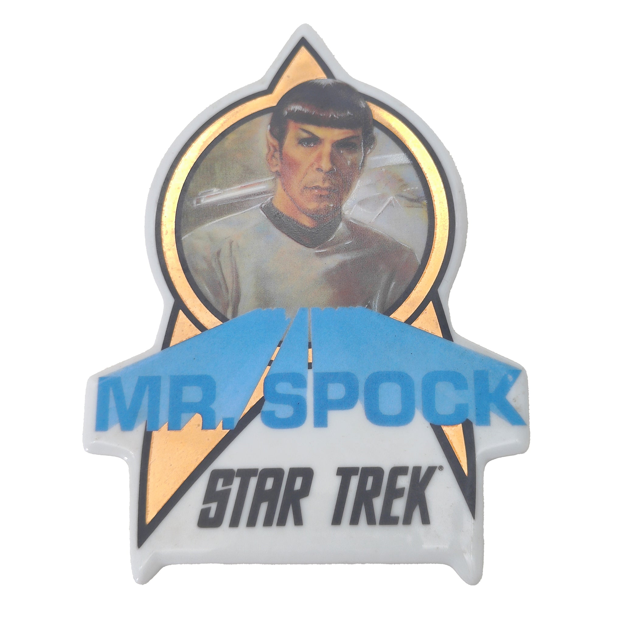 Star Trek Kirk and Spock Porcelain Trading Cards with Stands 1991 Hamilton Gifts