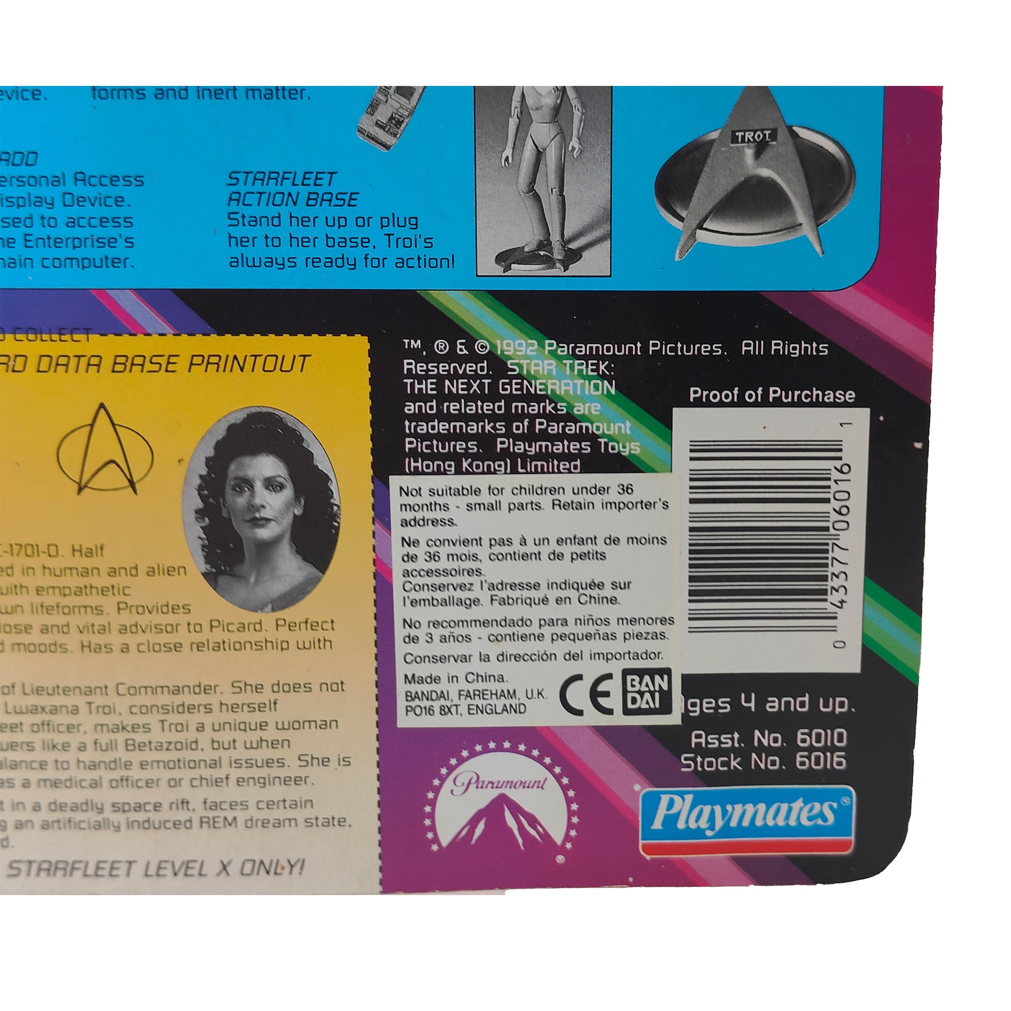 Star Trek The Next Generation Deanna Troi Playmates Action Figure 1992