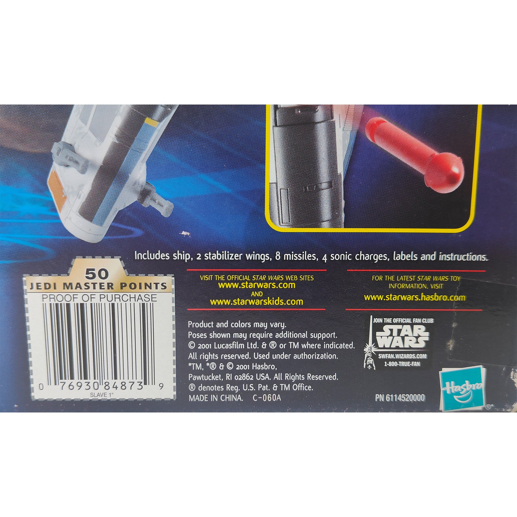 Star Wars Attack Of The Clones Jango Fetts Slave 1 3.75 Inch Scale Action Figure 2001 – Star Wars, Hasbro, 9.5 cm, 2001, pre-owned collector piece, Uncanny Collectibles Dublin Ireland