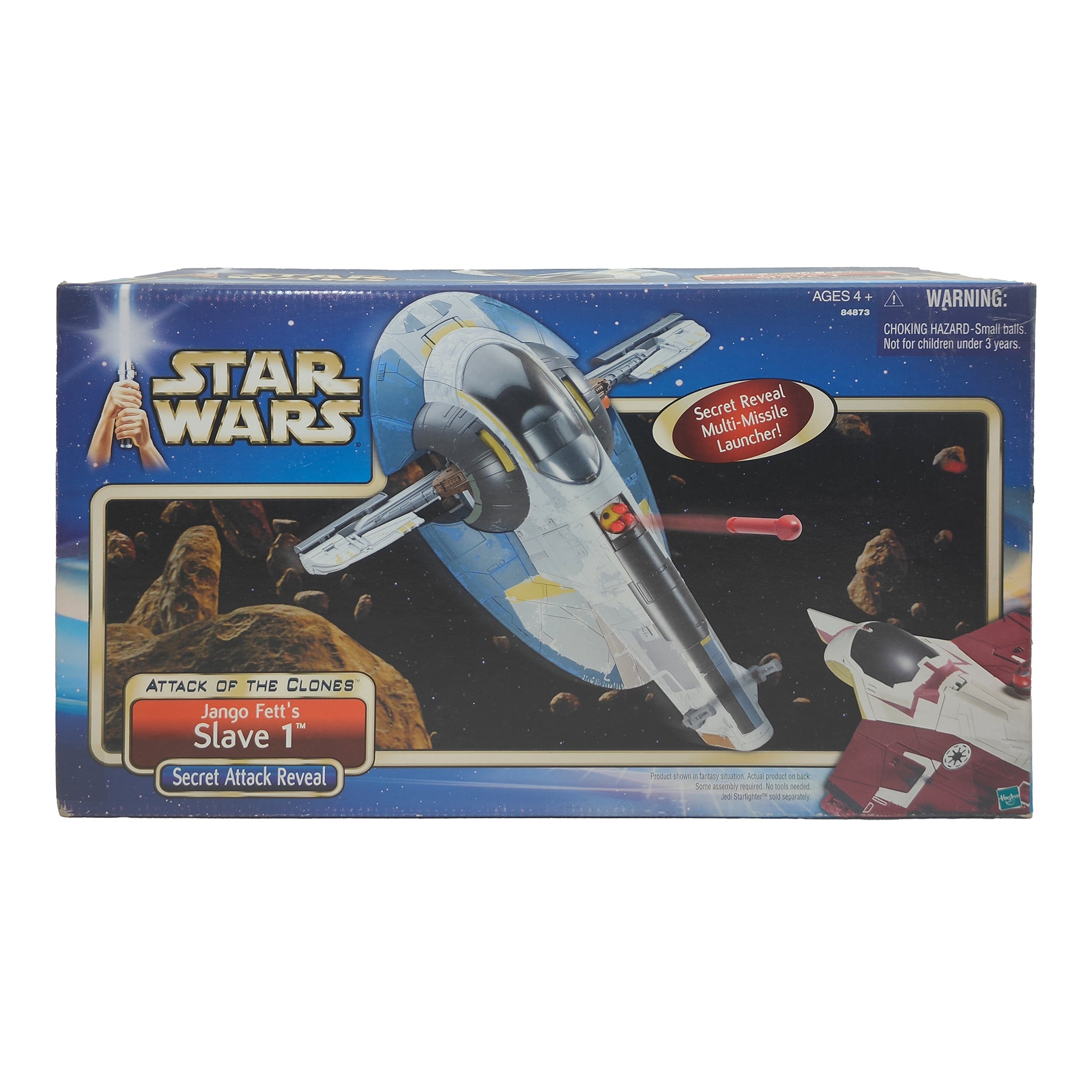 Star Wars Attack Of The Clones Jango Fetts Slave 1 3.75 Inch Scale Action Figure 2001 – Star Wars, Hasbro, 9.5 cm, 2001, pre-owned collector piece, Uncanny Collectibles Dublin Ireland