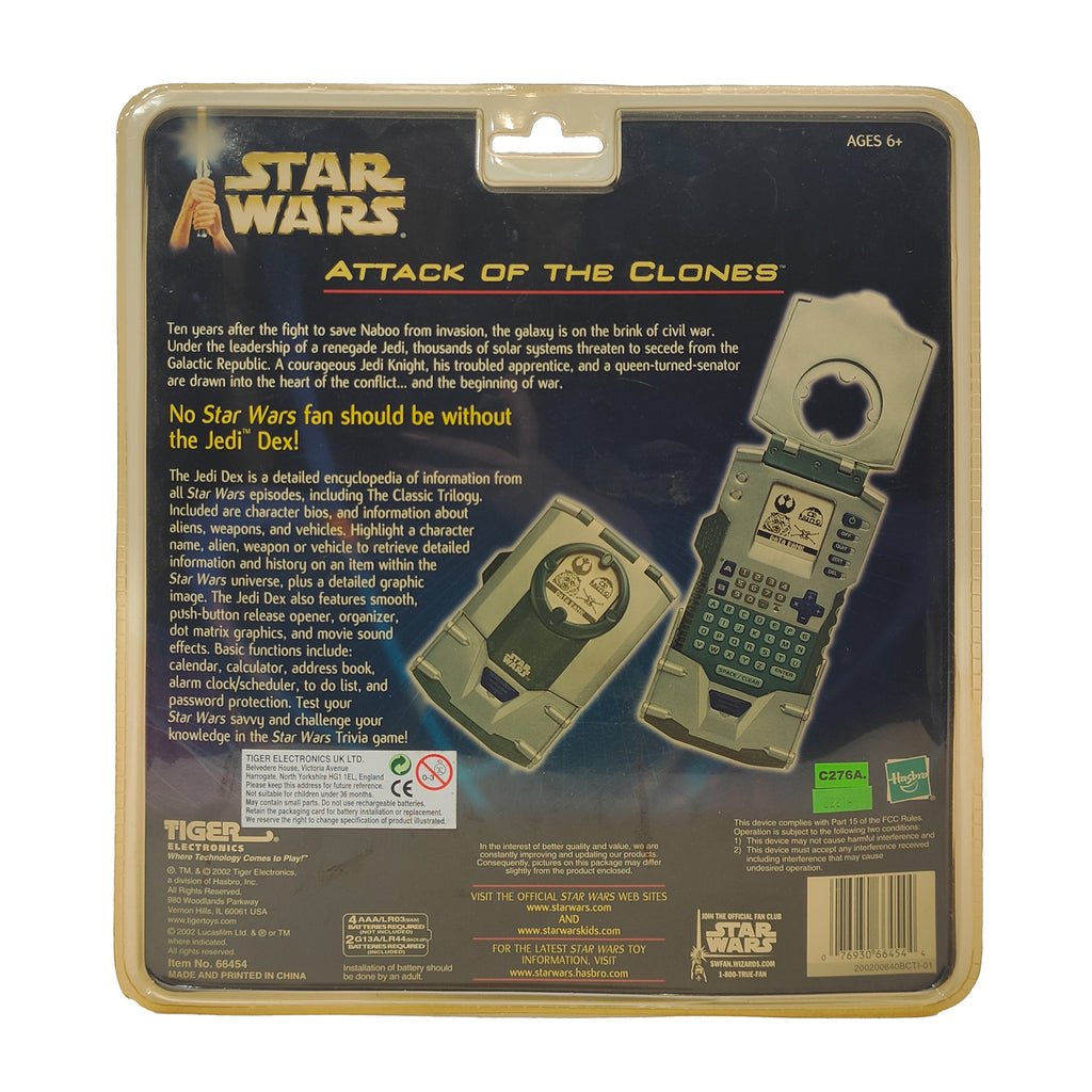 Star Wars Attack of the Clones Jedi Dex Electronic Organiser Tiger Electronics