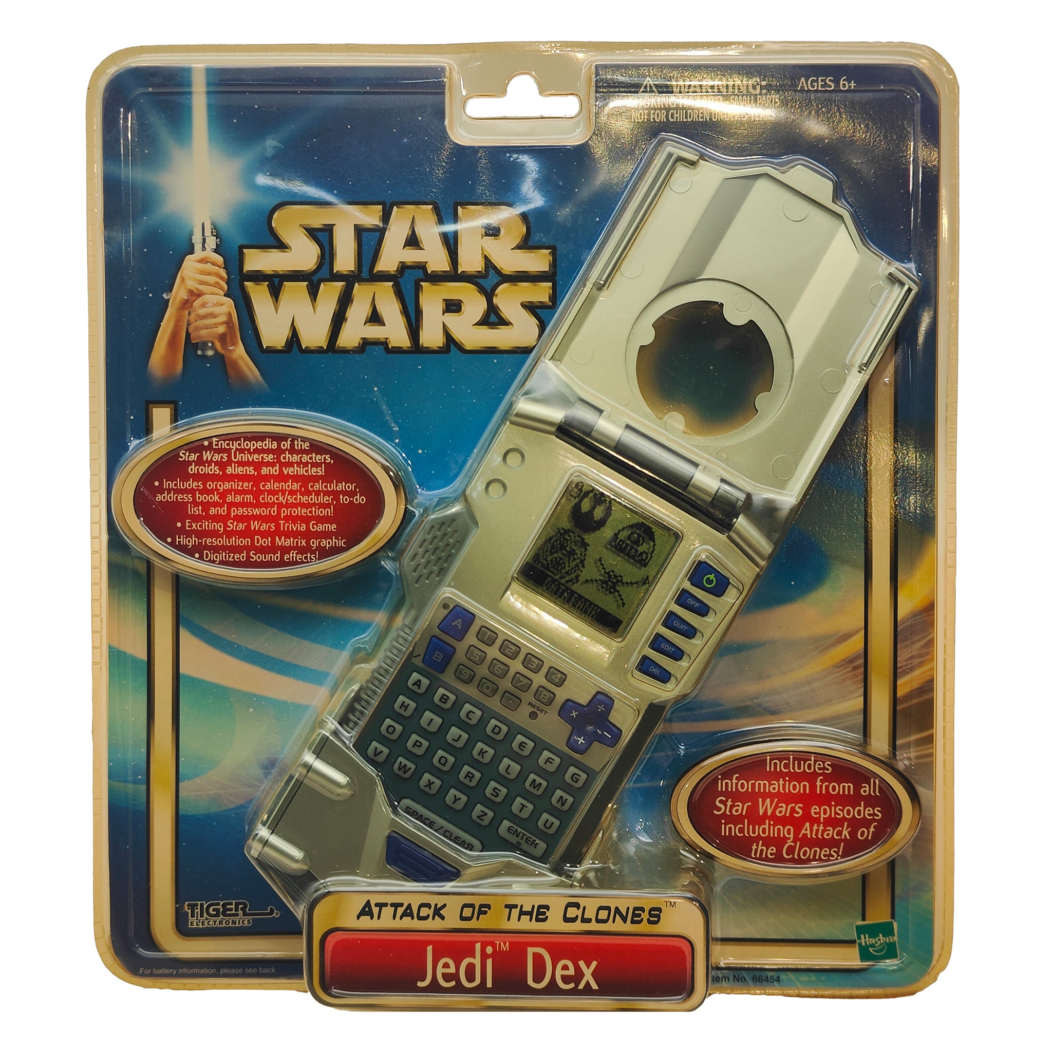 Star Wars Attack of the Clones Jedi Dex Electronic Organiser Tiger Electronics