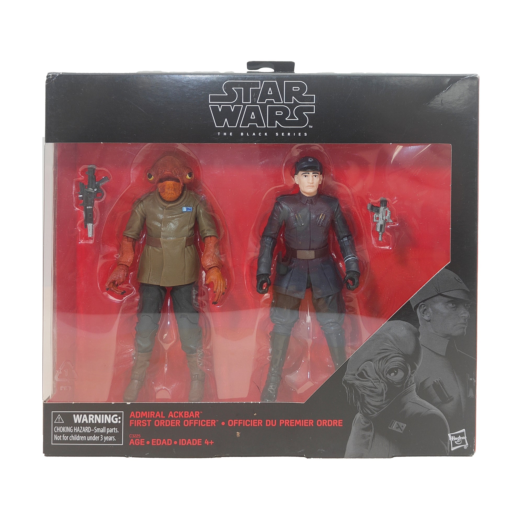 Star Wars Black Series Admiral Ackbar And First Order Officer  Hasbro Action Figure 2017 15cm