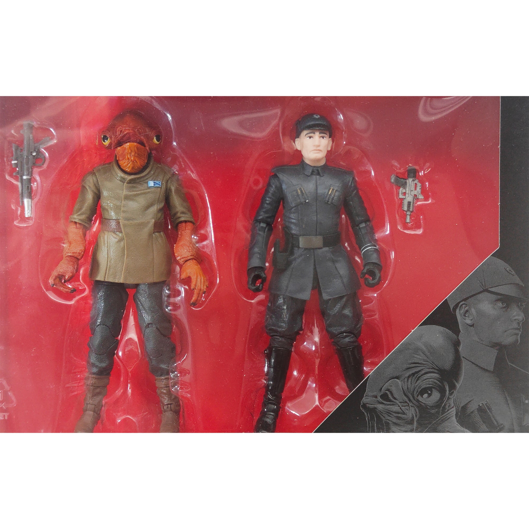 Star Wars Black Series Admiral Ackbar And First Order Officer  Hasbro Action Figure 2017 15cm