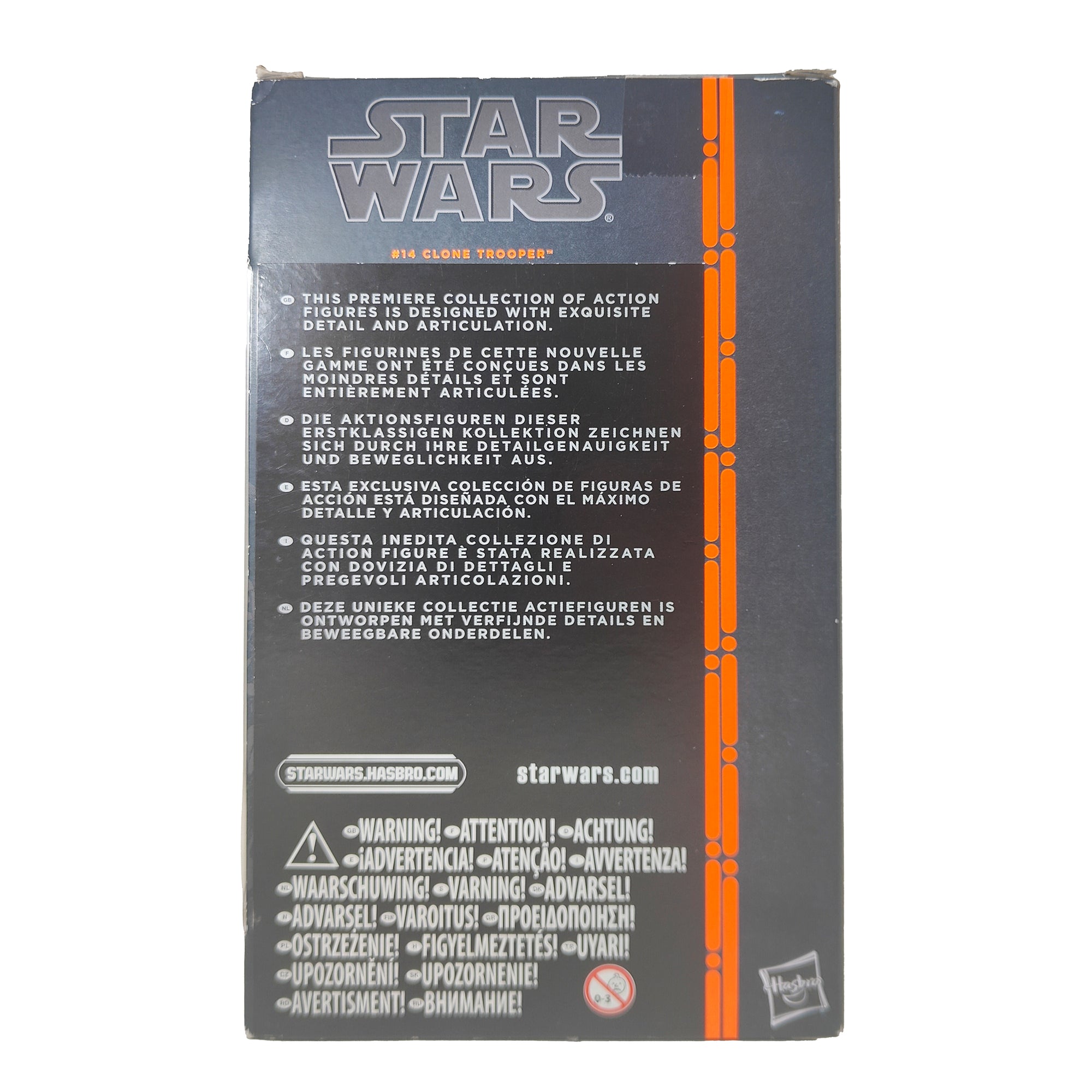 Star Wars Black Series Clone Trooper #14 Orange Wave Hasbro Action Figure 2013 15cm