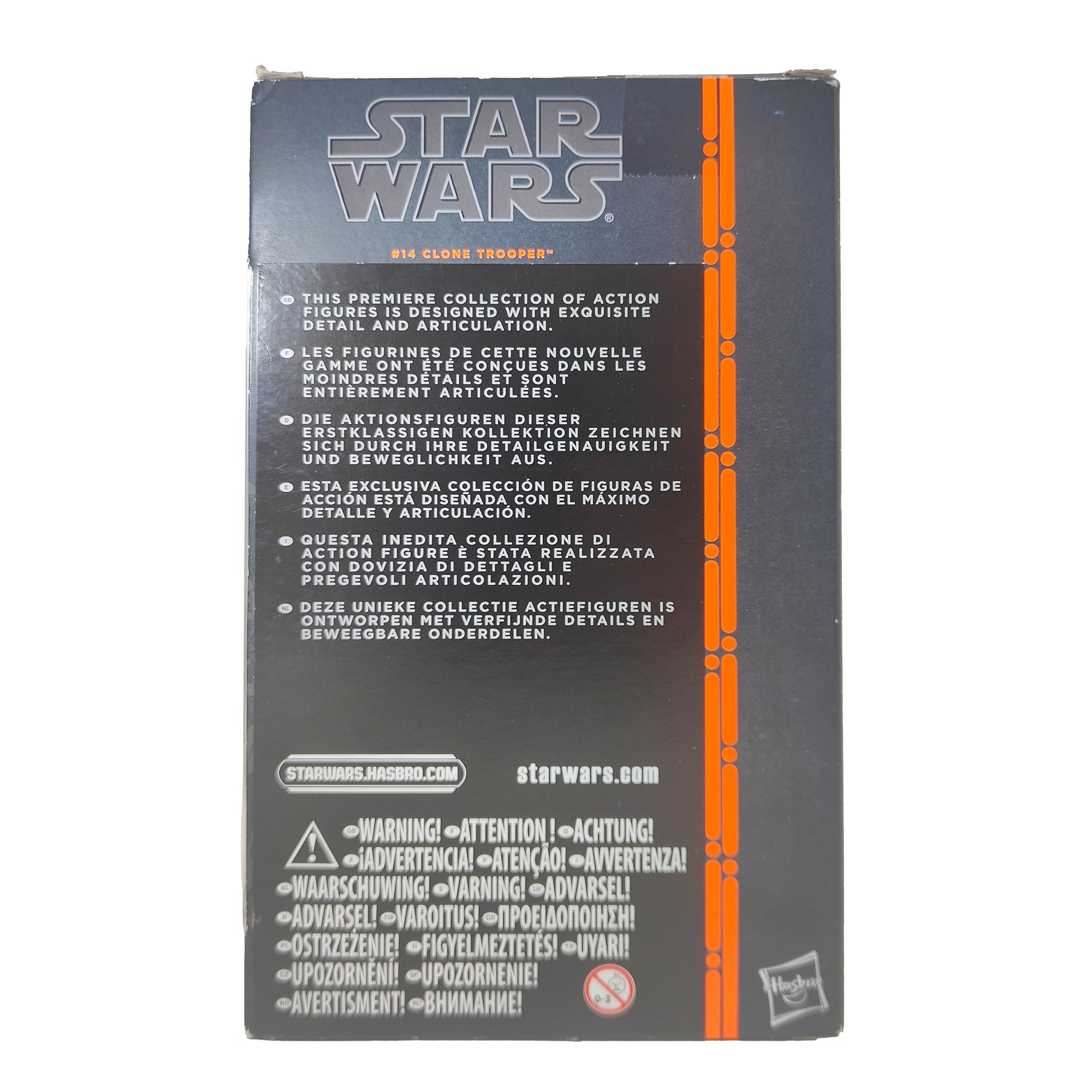 Star Wars Black Series Clone Trooper #14 Orange Wave Hasbro Action Figure 2013 15cm – Star Wars, Hasbro, 15 cm, 2013, pre-owned collector piece, Uncanny Collectibles Dublin Ireland