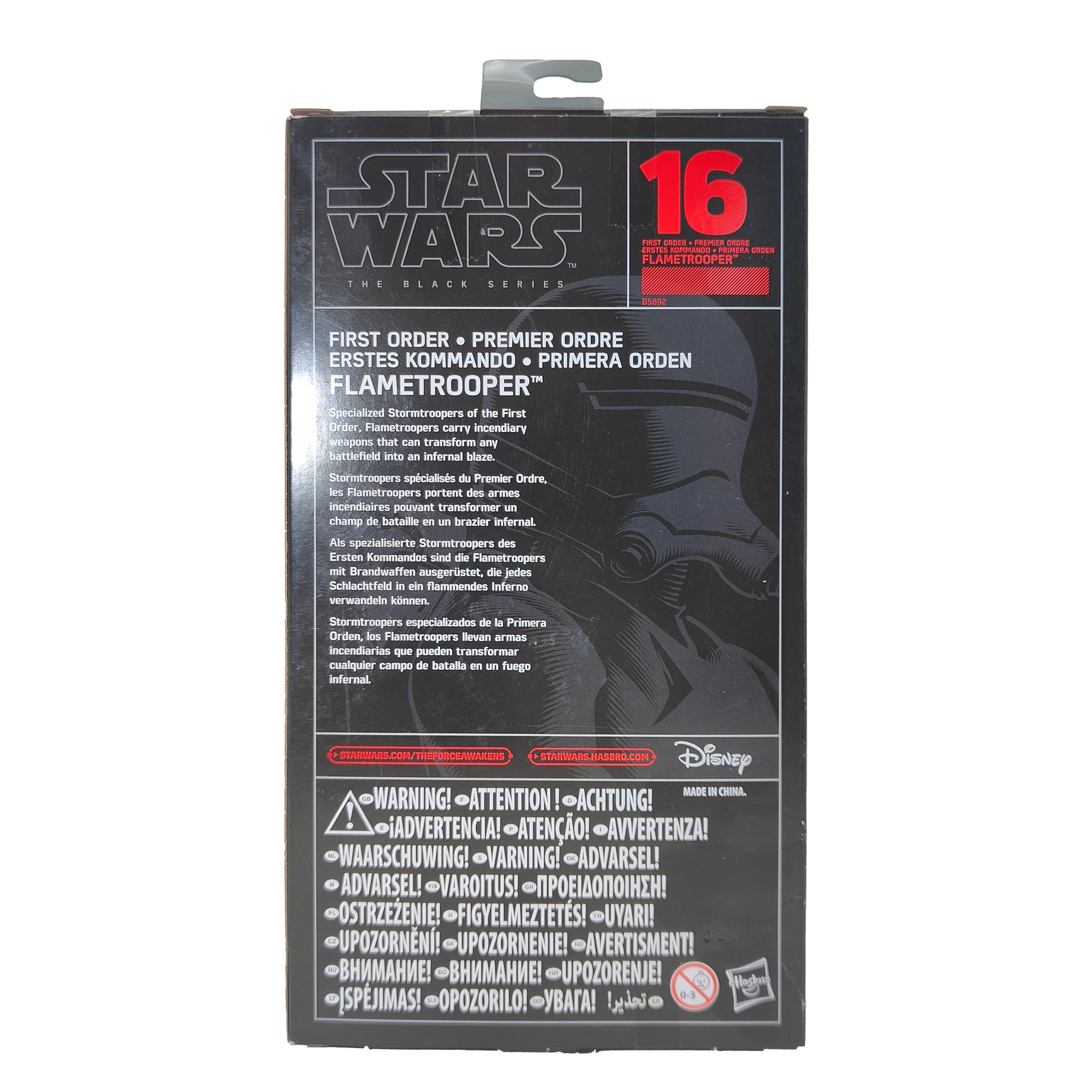 Star Wars Black Series First Order Flametrooper Hasbro Action Figure 2016 15cm