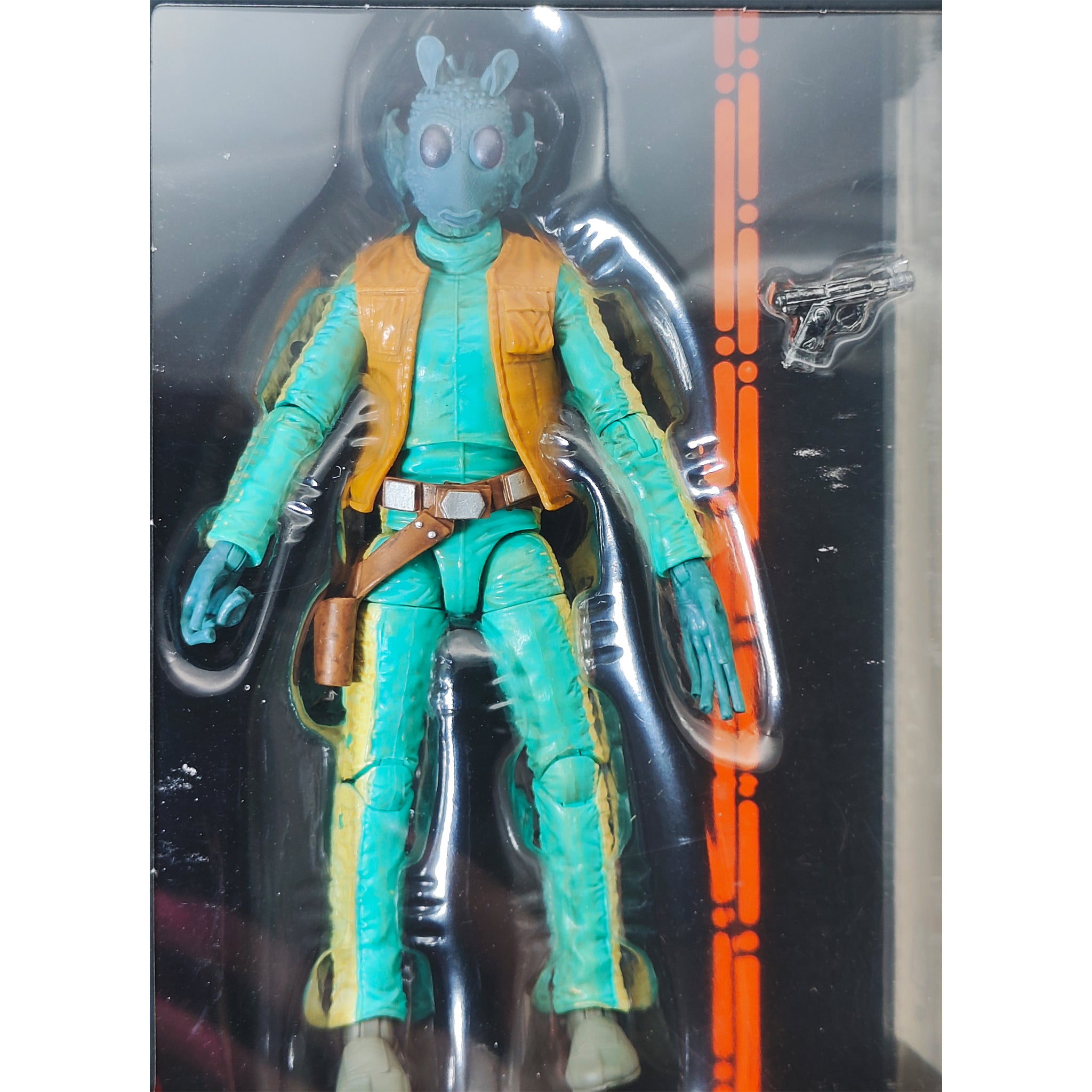 Star Wars Black Series Greedo #7 Orange Wave Hasbro Action Figure 2013 15cm – Star Wars, Hasbro, 15 cm, 2013, pre-owned collector piece, Uncanny Collectibles Dublin Ireland