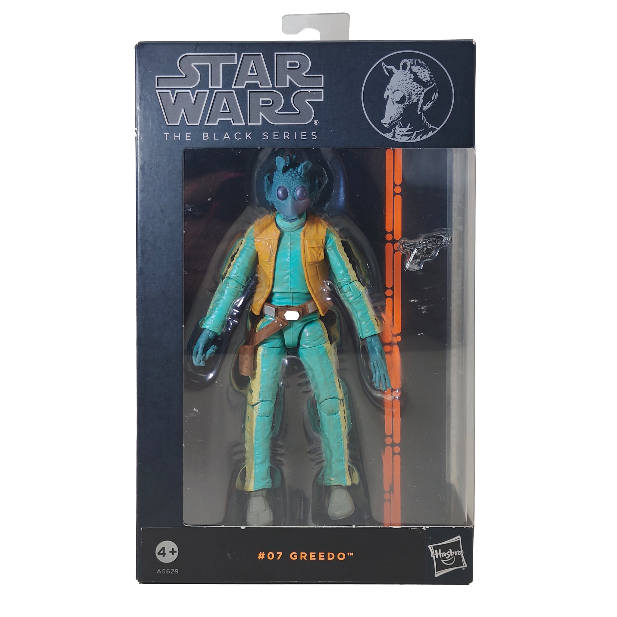 Star Wars Black Series Greedo #7 Orange Wave Hasbro Action Figure 2013 15cm – Star Wars, Hasbro, 15 cm, 2013, pre-owned collector piece, Uncanny Collectibles Dublin Ireland