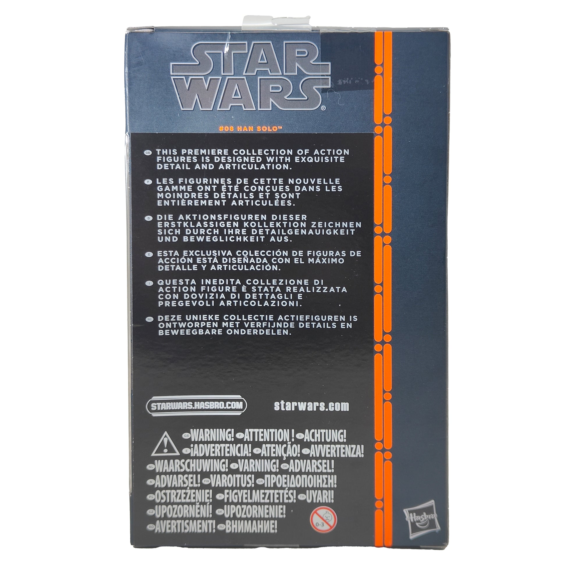 Star Wars Black Series Han Solo #8 Orange Wave Hasbro Action Figure 2013 15cm