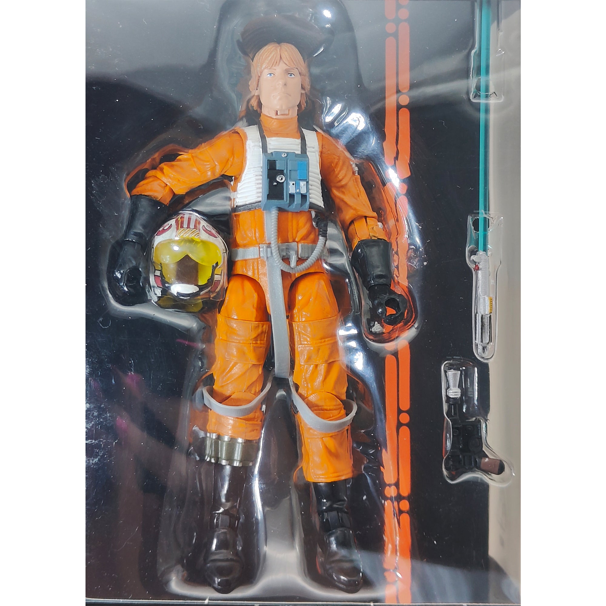 Star Wars Black Series Luke Skywalker X-Wing Pilot #1 Orange Wave Hasbro Action Figure 2013 15cm