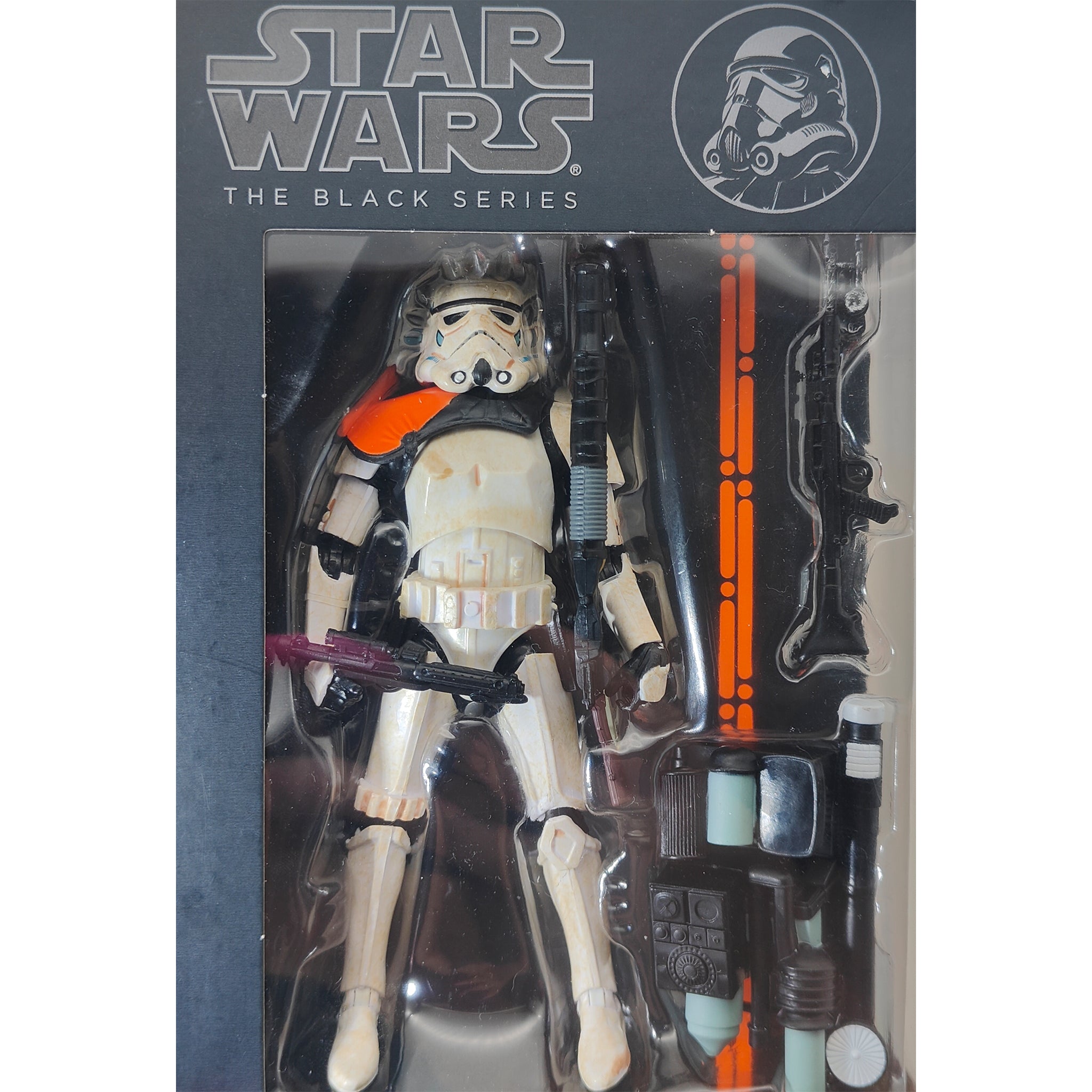 Star Wars Black Series Sandtrooper #3 Orange Wave Hasbro Action Figure 2013 15cm – Star Wars, Hasbro, 15 cm, 2013, pre-owned collector piece, Uncanny Collectibles Dublin Ireland