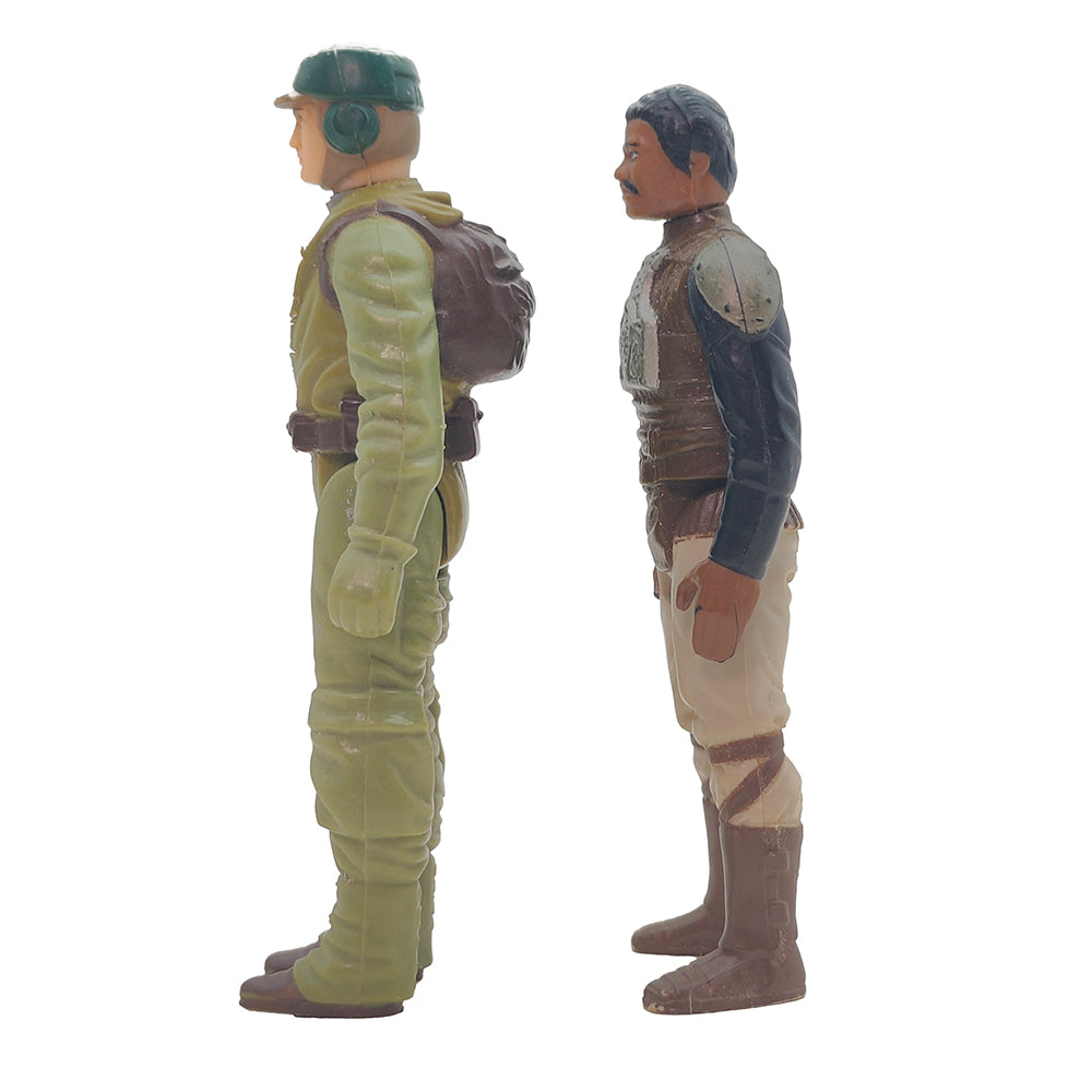 Star Wars Bundle Lando Calrissian and Rebel Commando 3.75 Inch Action Figures Kenner 1982 1983
