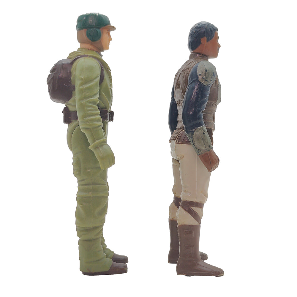Star Wars Bundle Lando Calrissian and Rebel Commando 3.75 Inch Action Figures Kenner 1982 1983