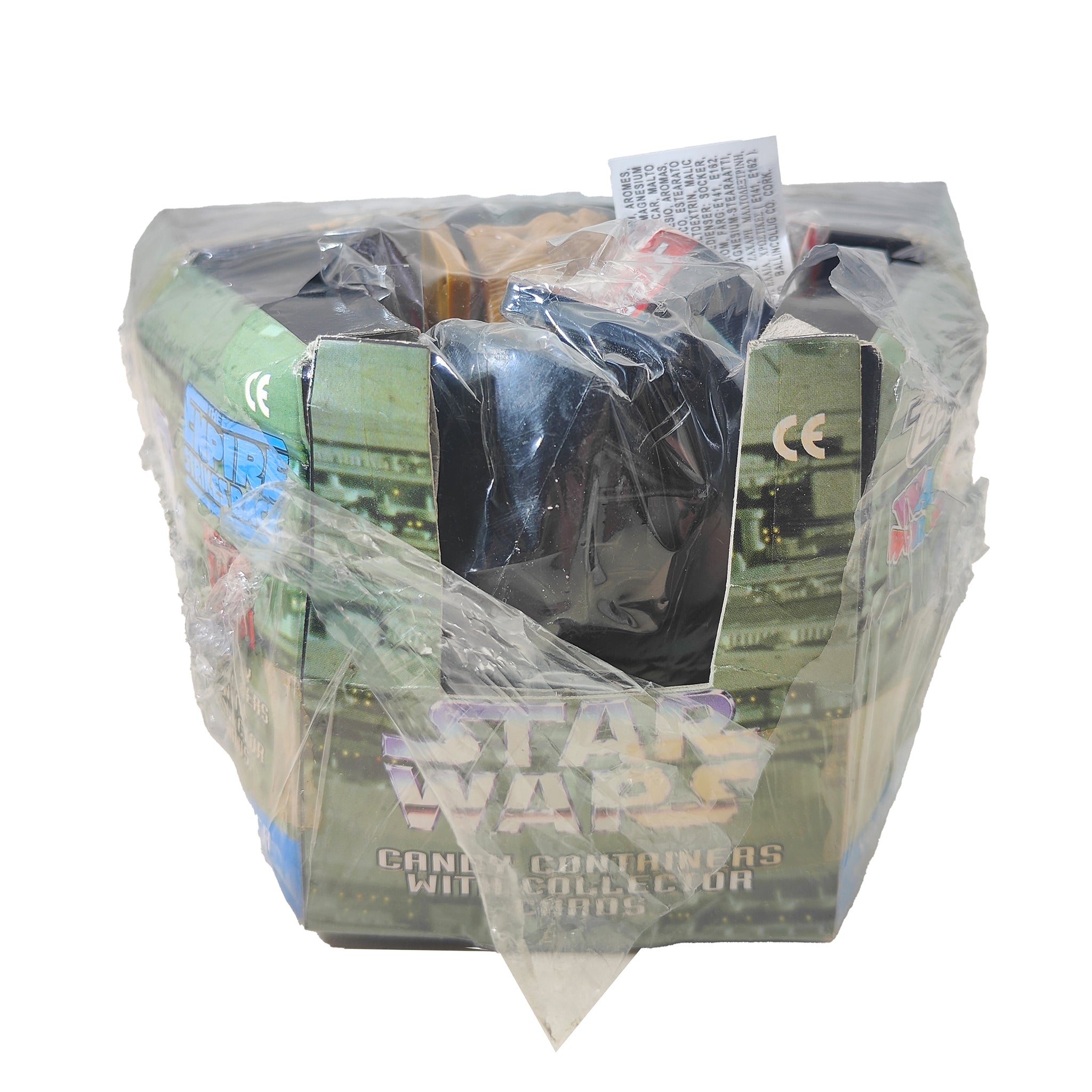 Star Wars Set Of 12 Candy Containers With Topps Collector Cards 1995 – Star Wars, Vintage Brands, 4 cm, 1995, pre-owned collector piece, Uncanny Collectibles Dublin Ireland