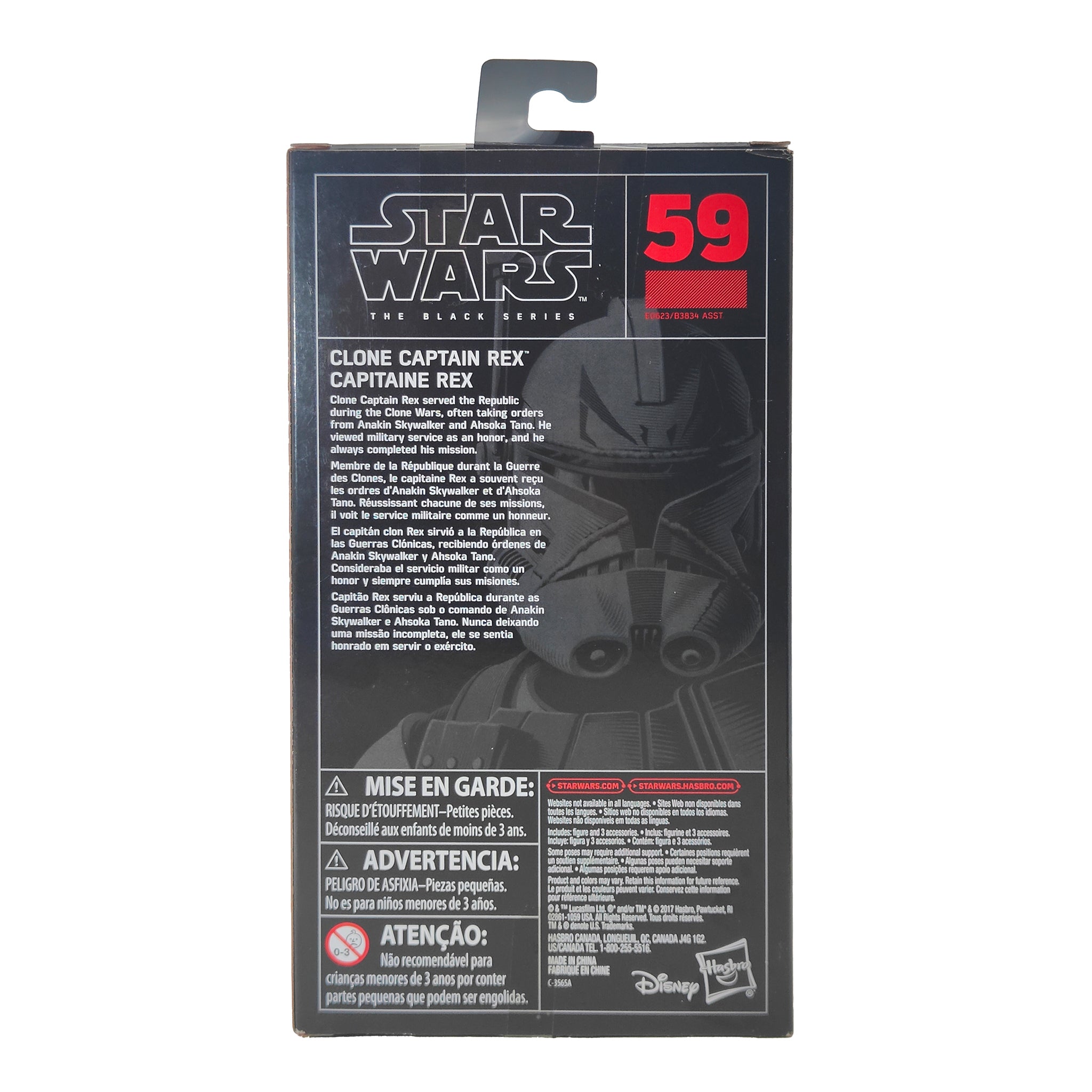 Star Wars Clone Captain Rex Black Series Hasbro Action Figure 2017