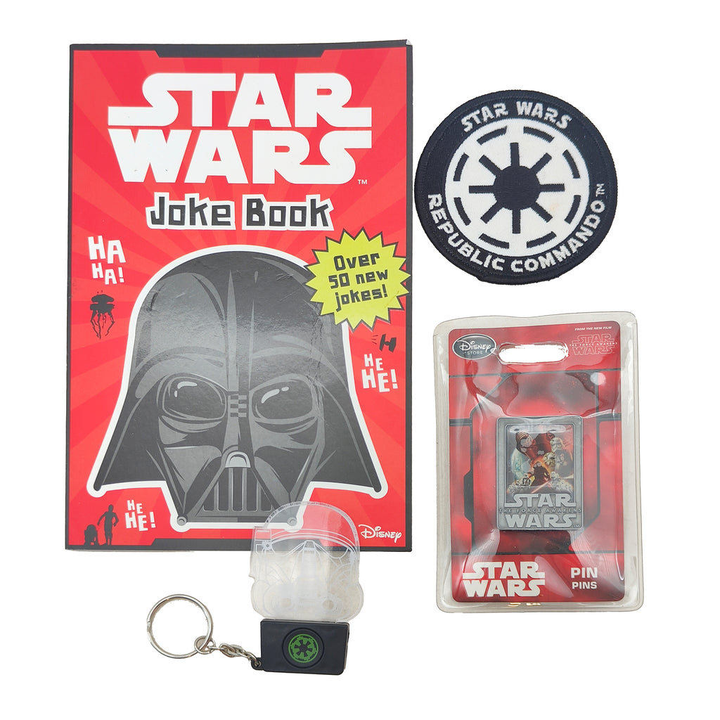 Star Wars Collectibles Bundle Joke Book Patch Pin Keyring