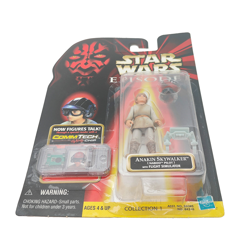 Star Wars Episode 1 Anakin Skywalker Naboo Pilot CommTech Chip 3.75 Inch Action Figure Hasbro 1999 – Star Wars, Hasbro, 9.5 cm, 1999, pre-owned collector piece, Uncanny Collectibles Dublin Ireland