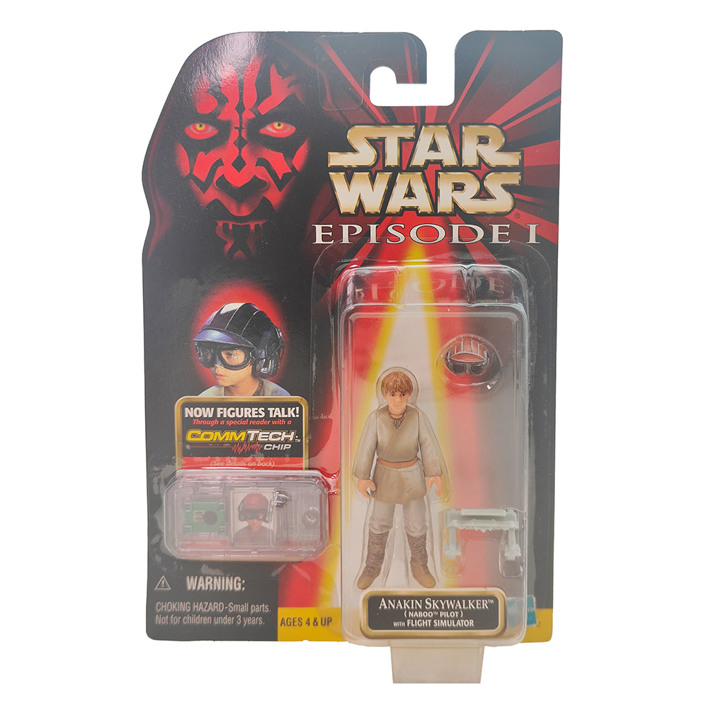 Star Wars Episode 1 Anakin Skywalker Naboo Pilot CommTech Chip 3.75 Inch Action Figure Hasbro 1999 – Star Wars, Hasbro, 9.5 cm, 1999, pre-owned collector piece, Uncanny Collectibles Dublin Ireland