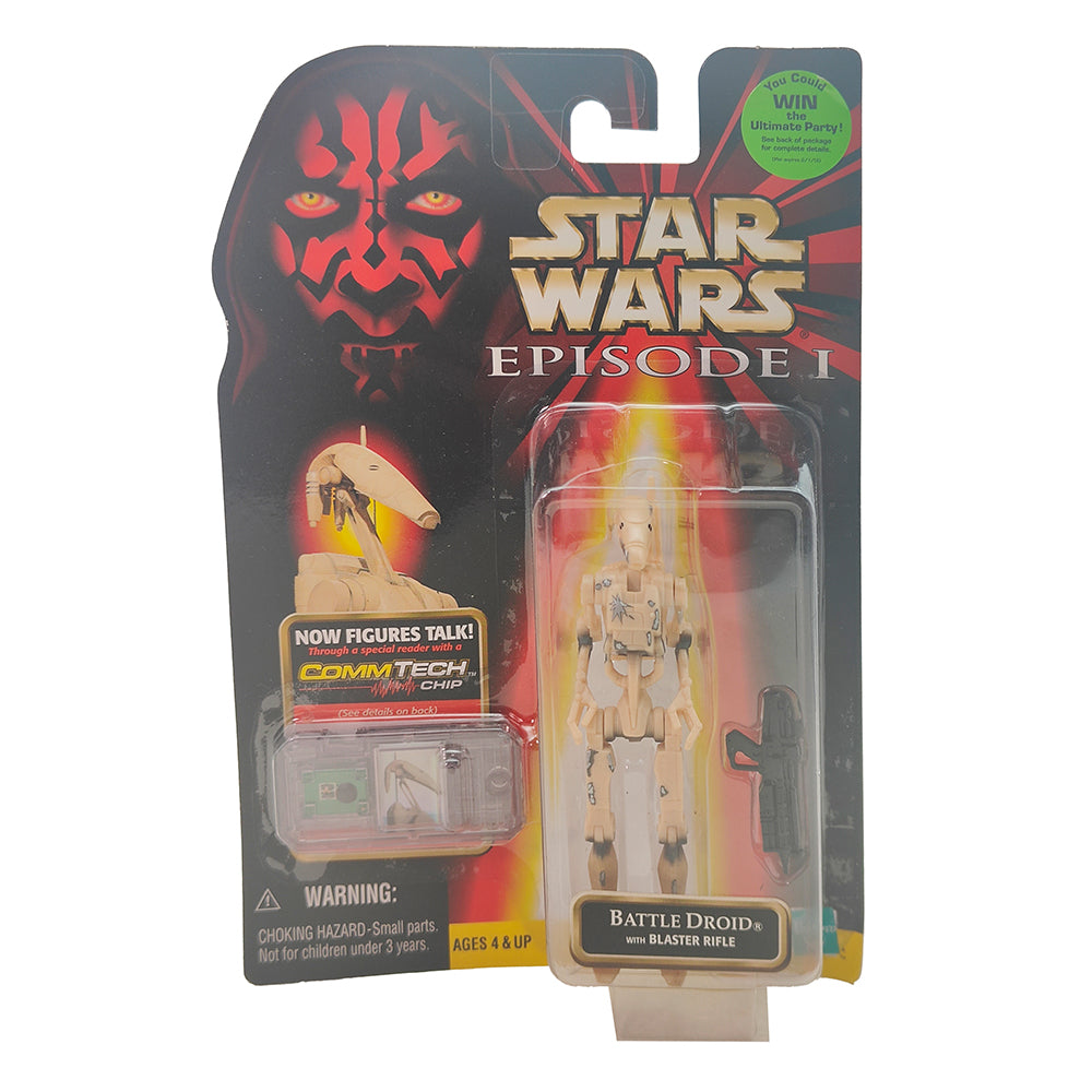 Buy Star Wars Episode 1 Battle Droid CommTech Chip 3 75 Inch Action Figure Hasbro 1998 collectible online at Uncanny Collectibles