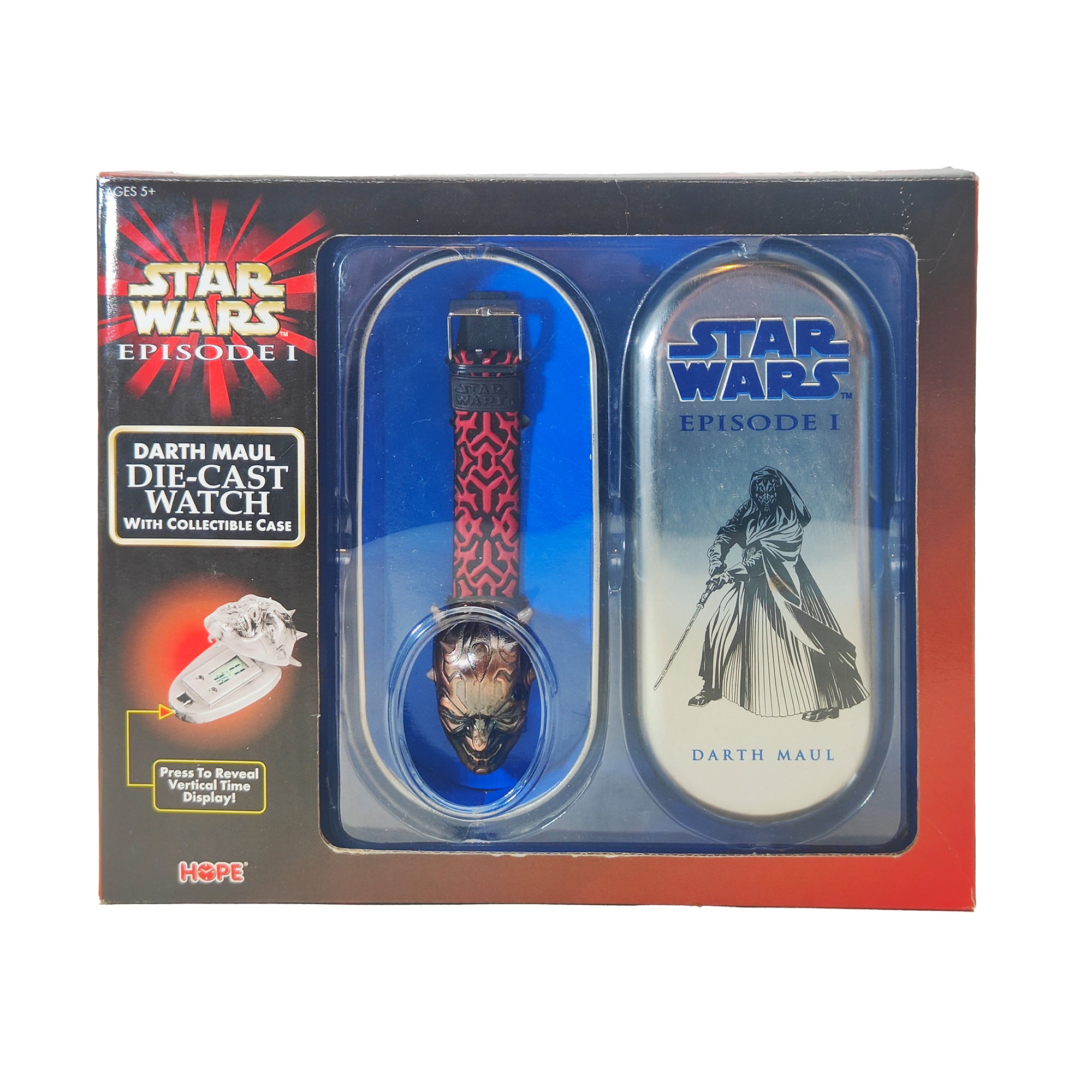 Star Wars Episode 1 Darth Maul Diecast Watch With Collectible Case 1999