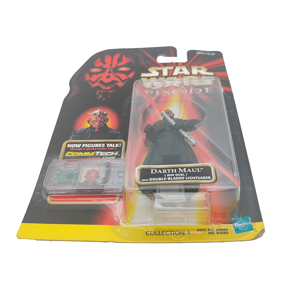 Star Wars Episode 1 Darth Maul Jedi Duel CommTech Chip 3.75 Inch Action Figure Hasbro 1999 – Star Wars, Hasbro, 9.5 cm, 1999, pre-owned collector piece, Uncanny Collectibles Dublin Ireland