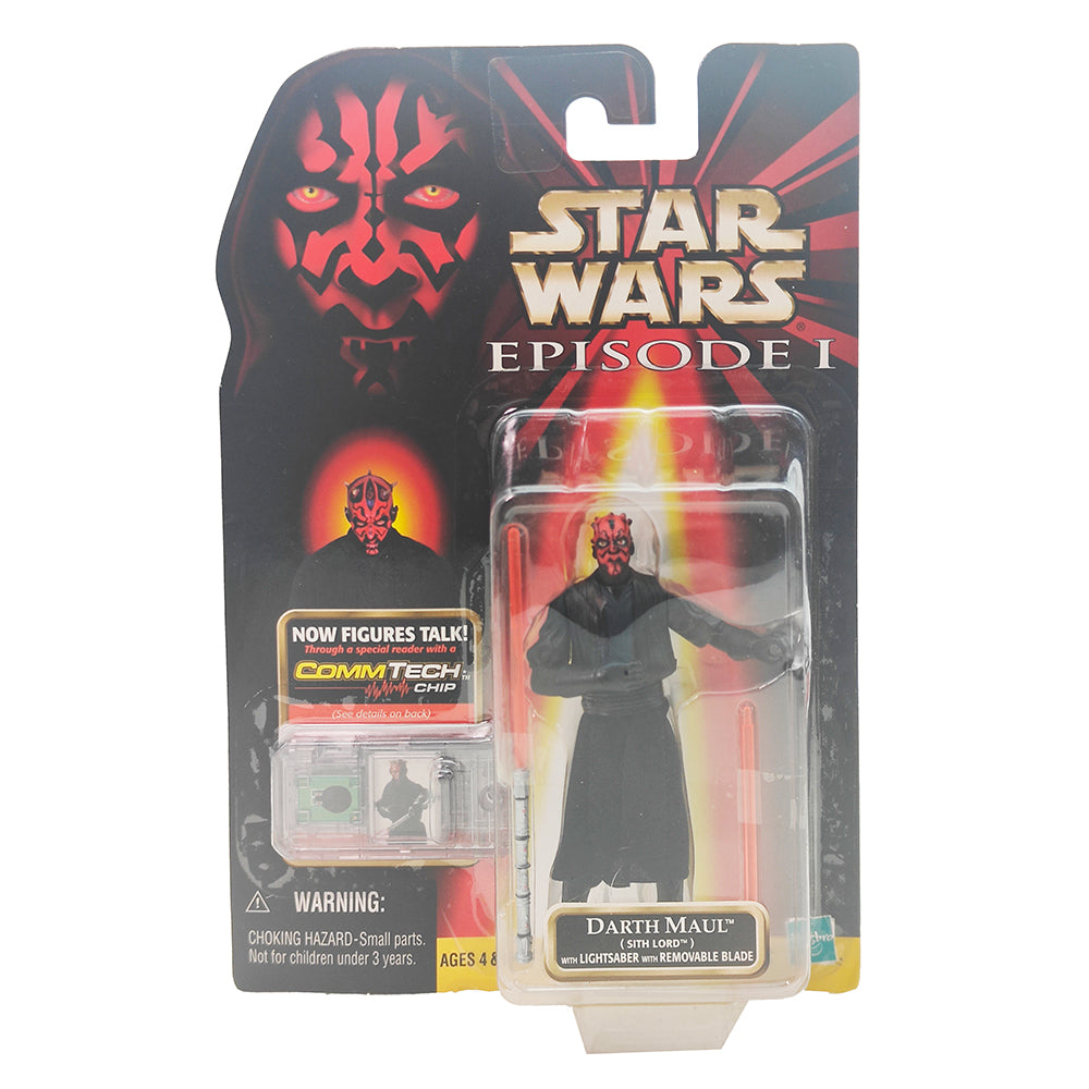 Star Wars Episode 1 Darth Maul Sith Lord CommTech Chip 3.75 Inch Action Figure Hasbro 1999 – Star Wars, Hasbro, 9.5 cm, 1999, pre-owned collector piece, Uncanny Collectibles Dublin Ireland