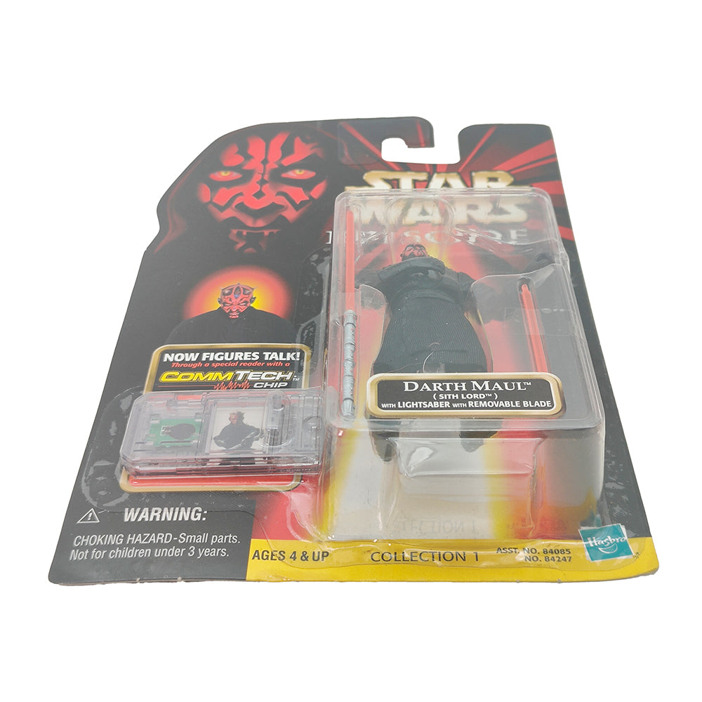 Star Wars Episode 1 Darth Maul Sith Lord CommTech Chip 3.75 Inch Action Figure Hasbro 1999 – Star Wars, Hasbro, 9.5 cm, 1999, pre-owned collector piece, Uncanny Collectibles Dublin Ireland