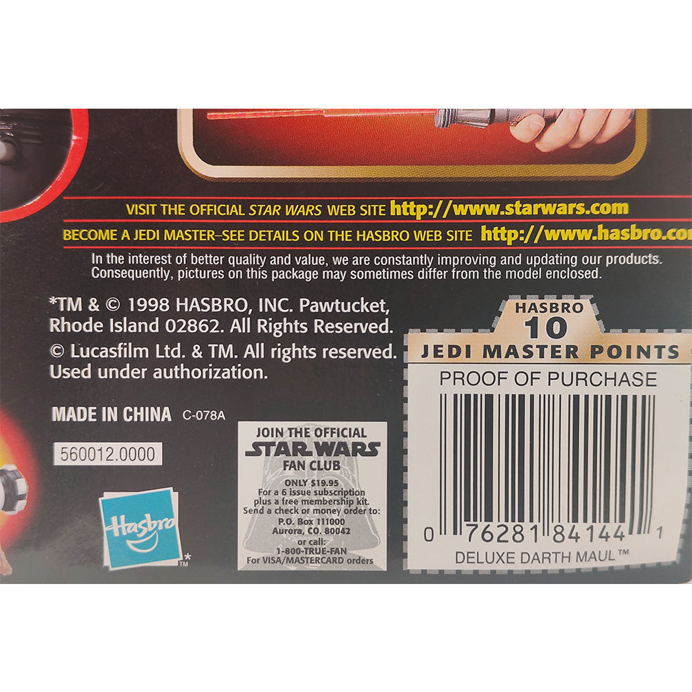 Star Wars Episode 1 Deluxe Darth Maul 3.75 Inch Action Figure With Lightsaber Handle Hasbro 1999 – Star Wars, Hasbro, 9.5 cm, 1999, pre-owned collector piece, Uncanny Collectibles Dublin Ireland
