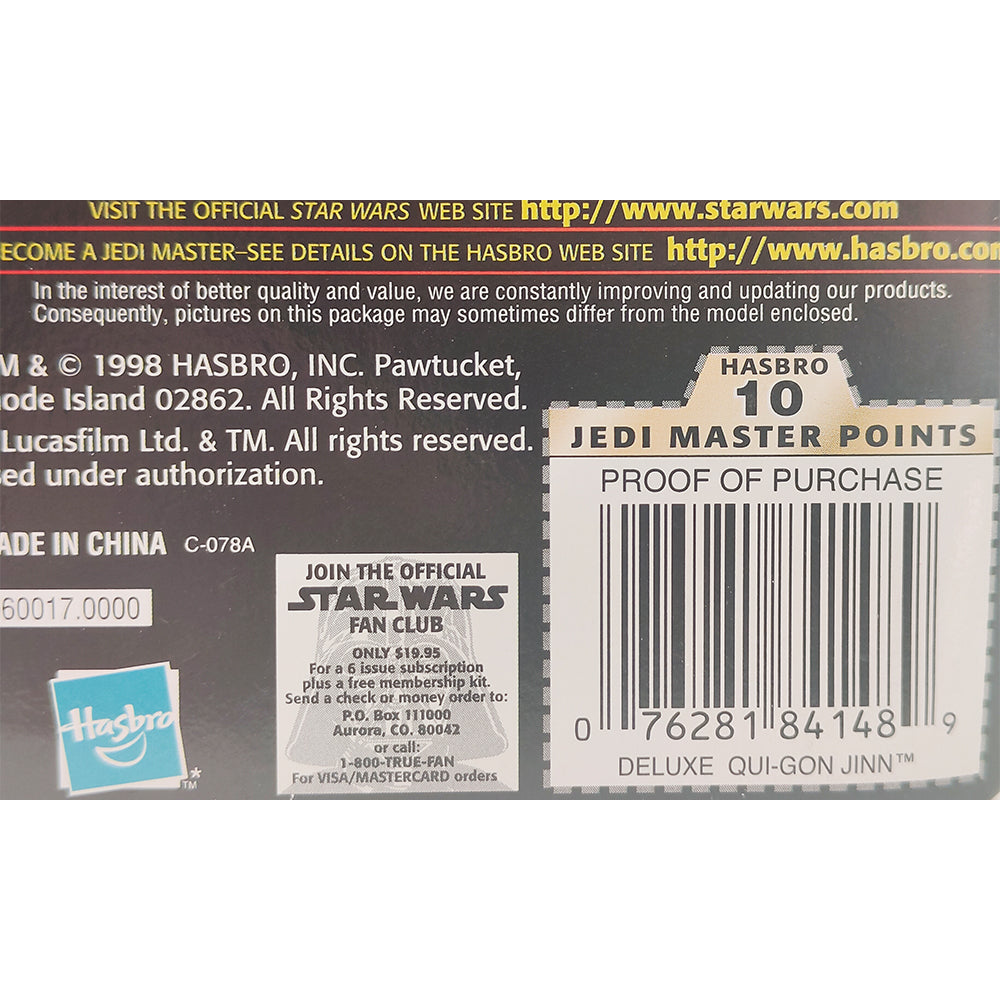 Star Wars Episode 1 Deluxe Qui Gon Jinn 3.75 Inch Action Figure With Lightsaber Handle Hasbro 1999 – Star Wars, Hasbro, 9.5 cm, 1999, pre-owned collector piece, Uncanny Collectibles Dublin Ireland