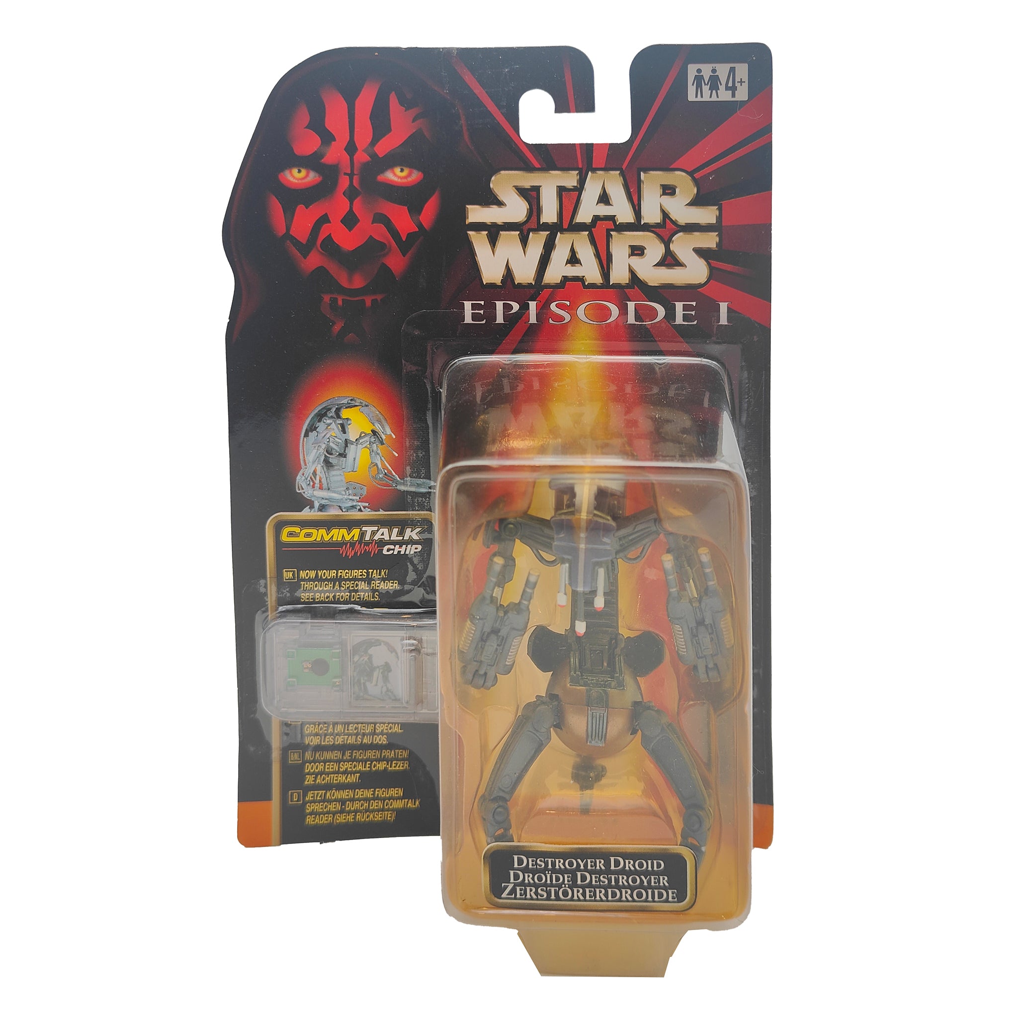 Star Wars Episode 1 Destroyer Droid Droid CommTech Chip 3.75 Inch Action Figure Hasbro 1999 – Star Wars, Hasbro, 9.5 cm, 1999, pre-owned collector piece, Uncanny Collectibles Dublin Ireland