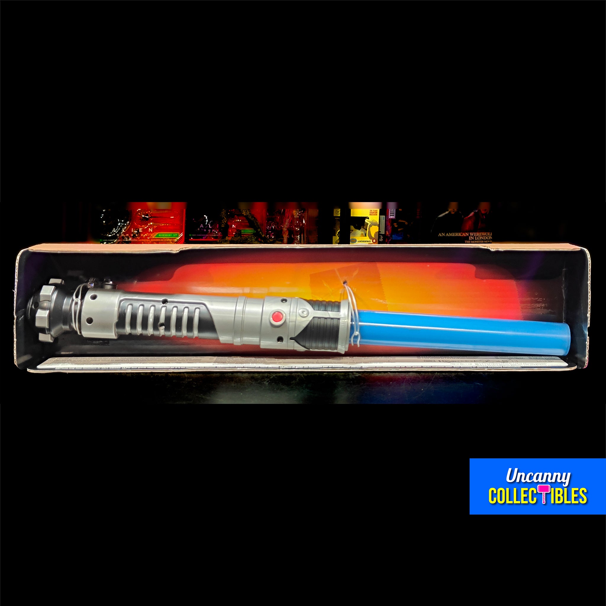 Star Wars Episode 1 Electronic Expandable Obi Wan Kenobi Lightsaber 1999 91cm – Star Wars, Hasbro, 91 cm, 1999, pre-owned collector piece, Uncanny Collectibles Dublin Ireland