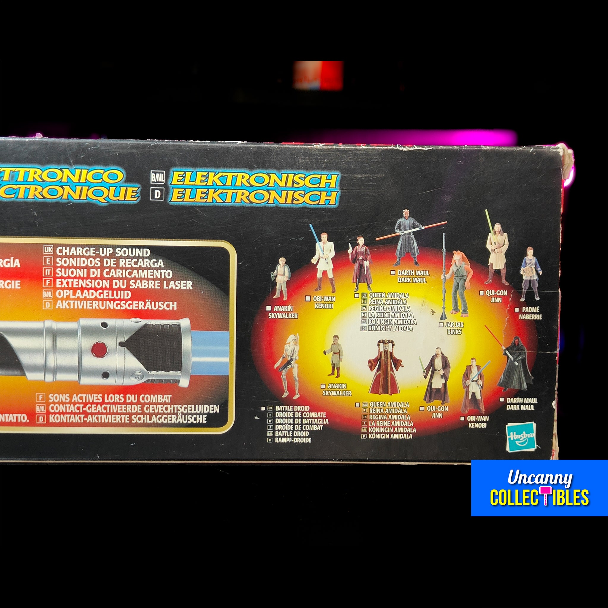 Star Wars Episode 1 Electronic Expandable Obi Wan Kenobi Lightsaber 1999 91cm – Star Wars, Hasbro, 91 cm, 1999, pre-owned collector piece, Uncanny Collectibles Dublin Ireland