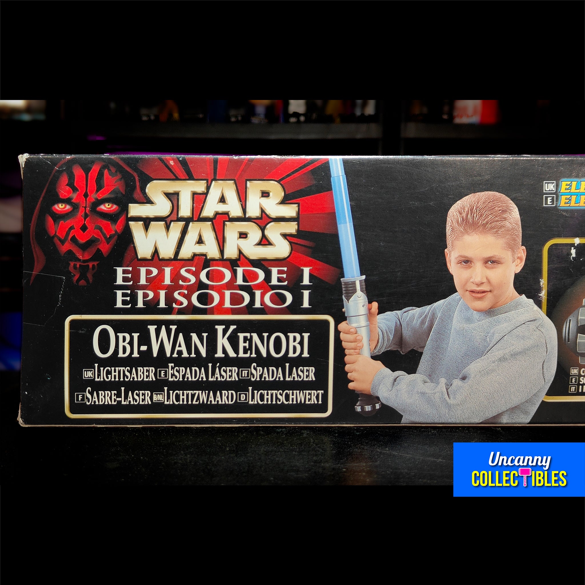 Star Wars Episode 1 Electronic Expandable Obi Wan Kenobi Lightsaber 1999 91cm – Star Wars, Hasbro, 91 cm, 1999, pre-owned collector piece, Uncanny Collectibles Dublin Ireland
