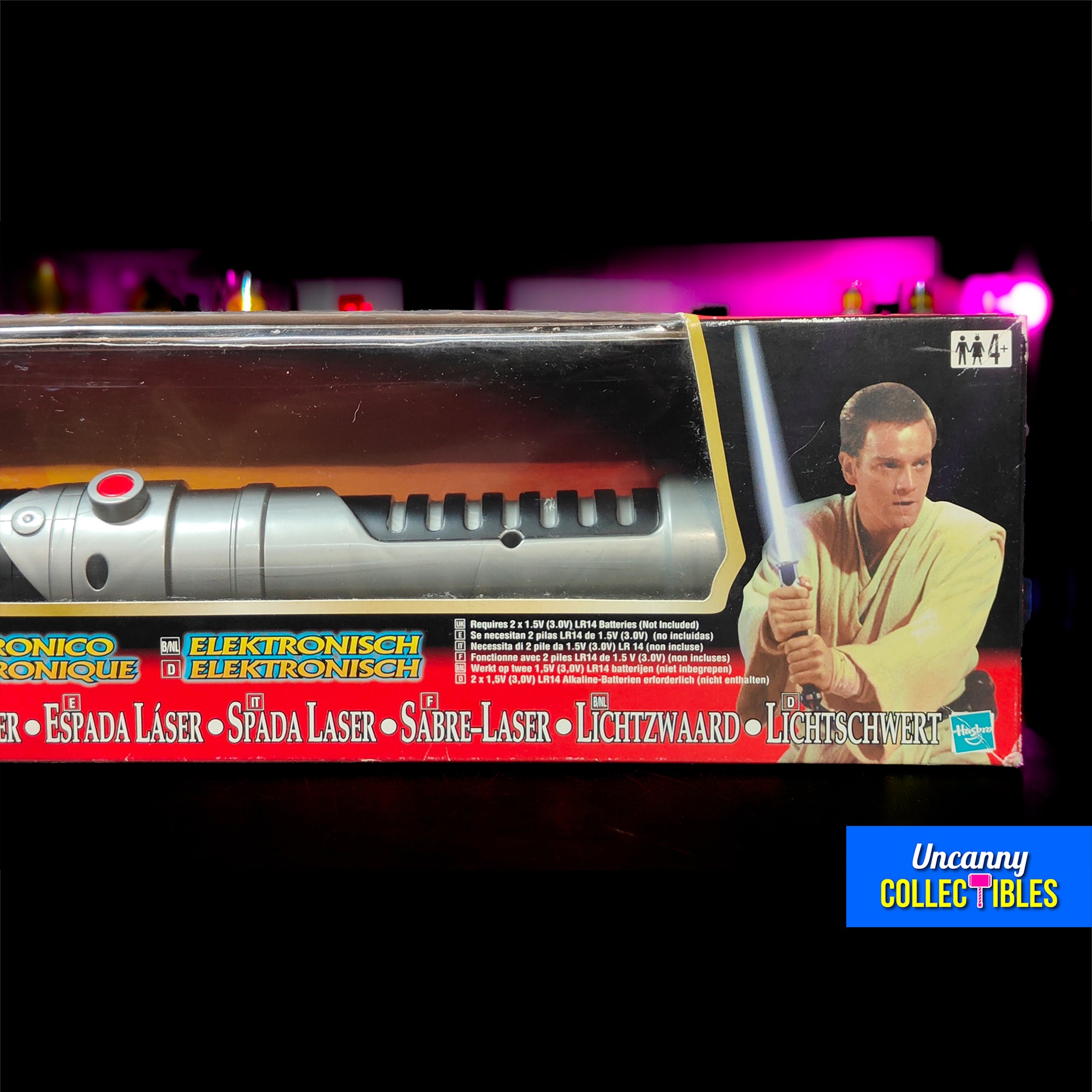 Star Wars Episode 1 Electronic Expandable Obi Wan Kenobi Lightsaber 1999 91cm